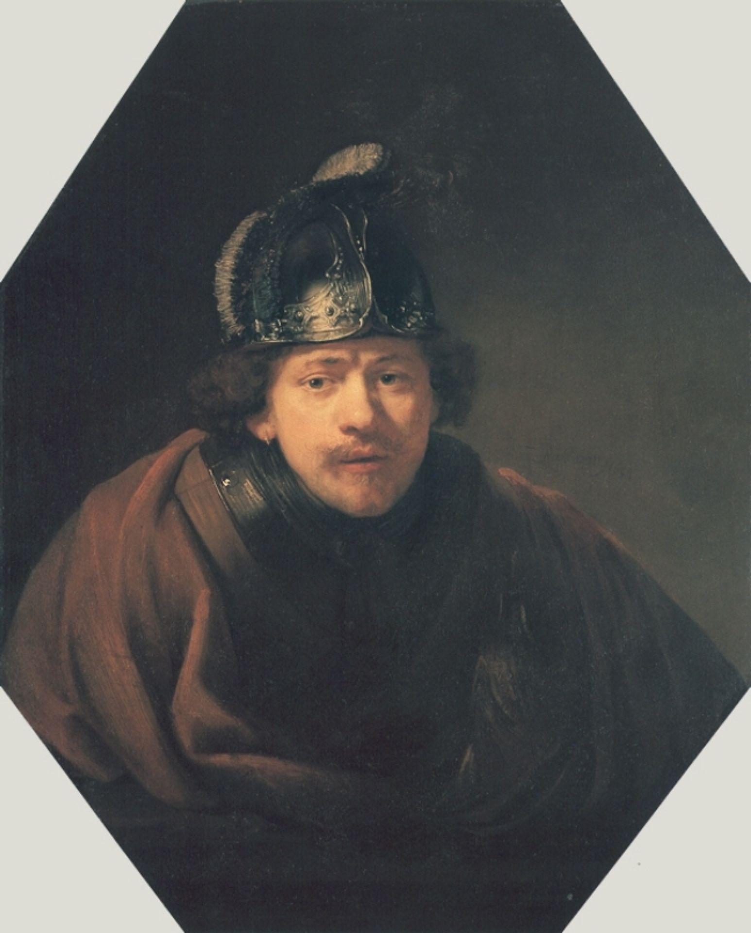 Self-portrait with Helmet by Rembrandt van Rijn