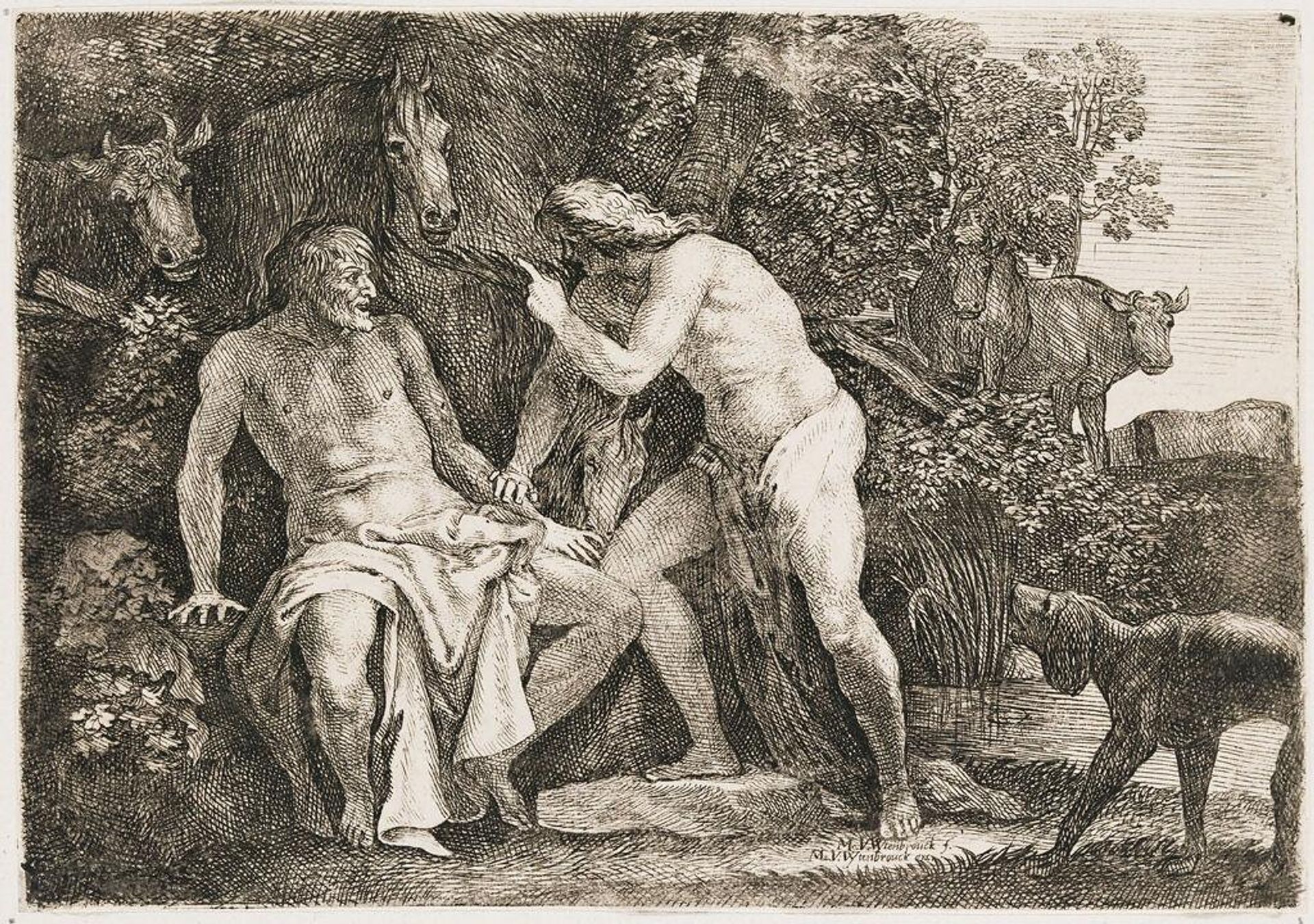 Mercury Accuses Battus by Moyses van Uyttenbroeck