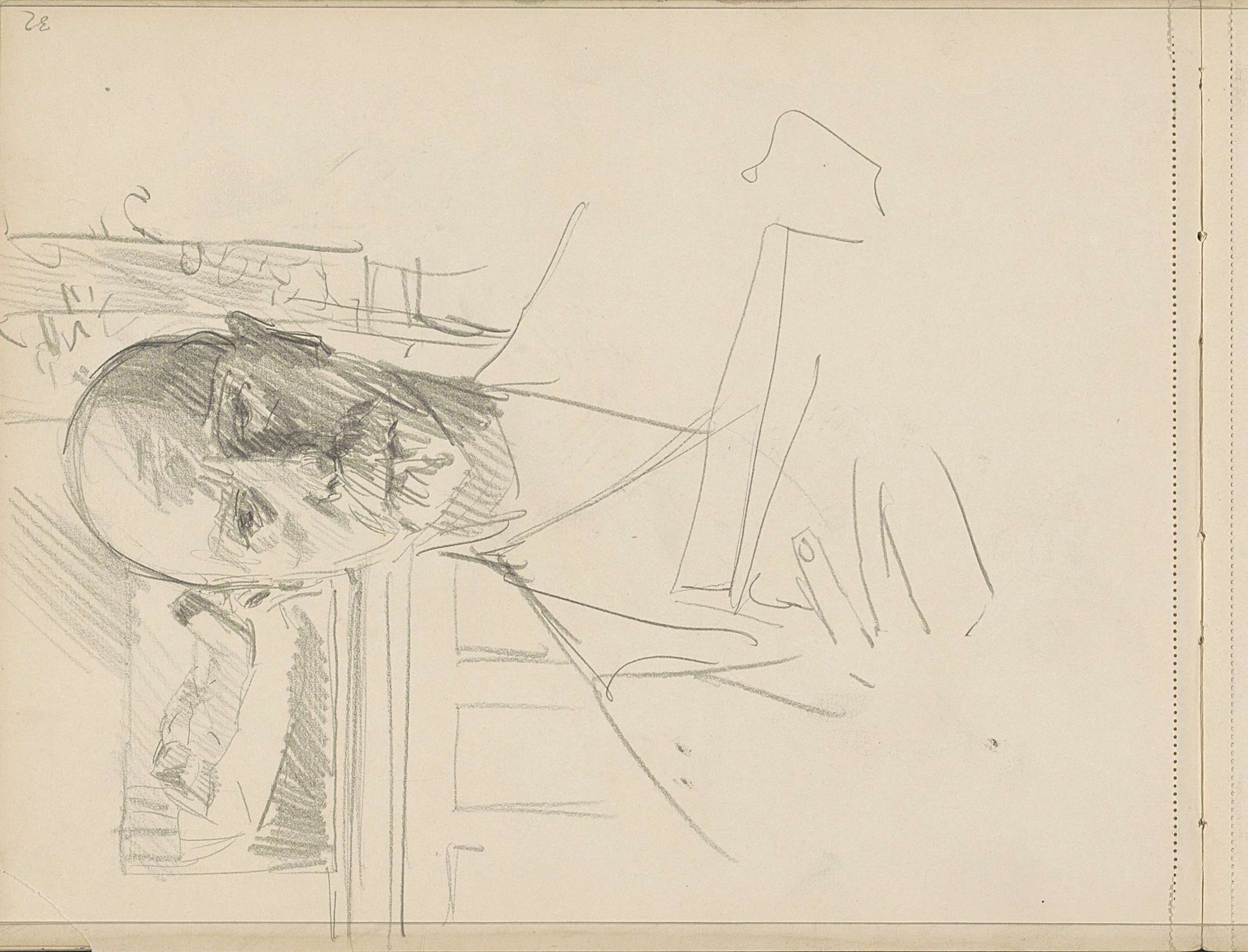 Zelfportret van Isaac Israels by Isaac Israels