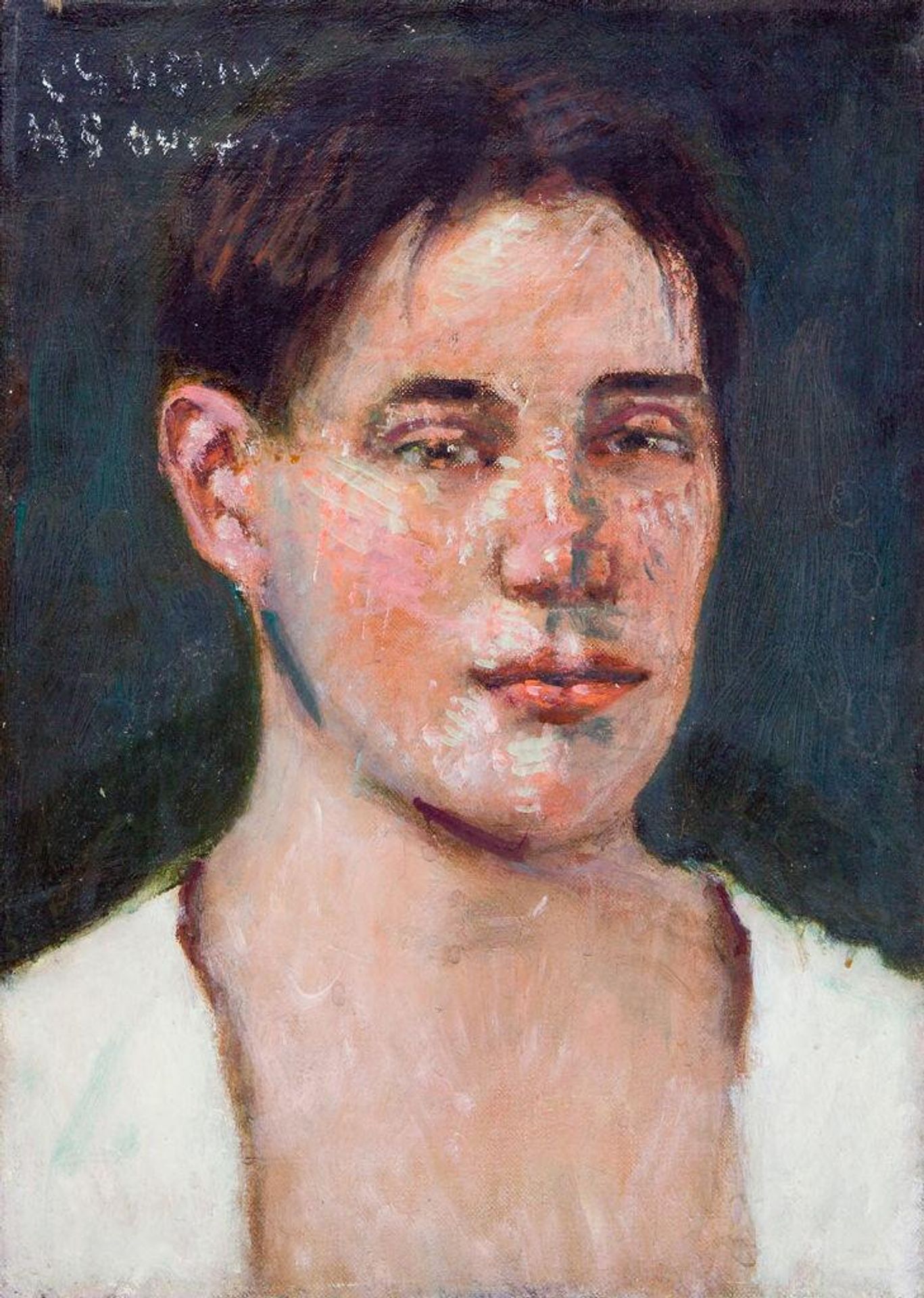 Portrait of a Young Man in Open Shirt by Denman Waldo Ross