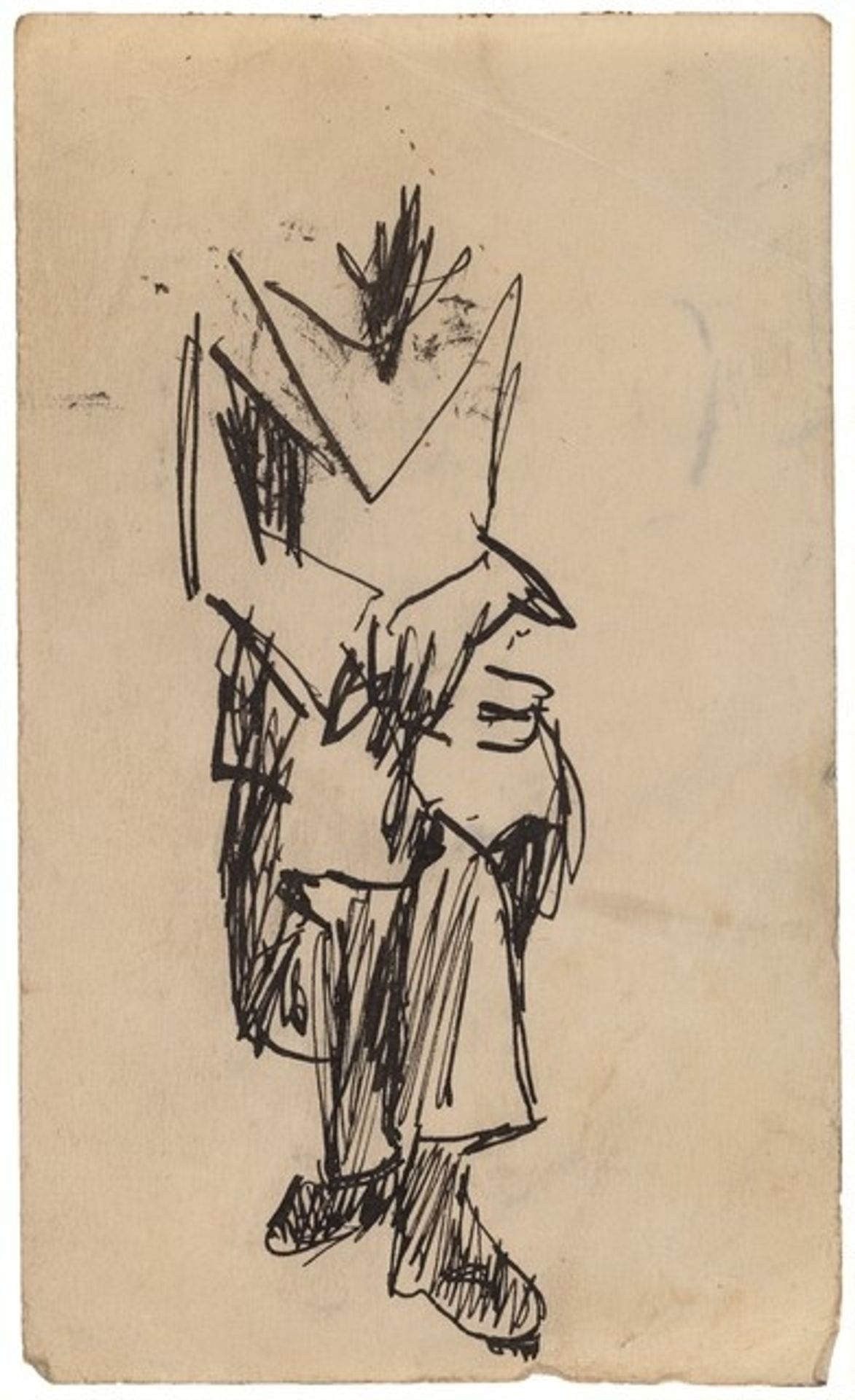 Seated Headless Figure with Hands Crossed in Lap by Mark Rothko