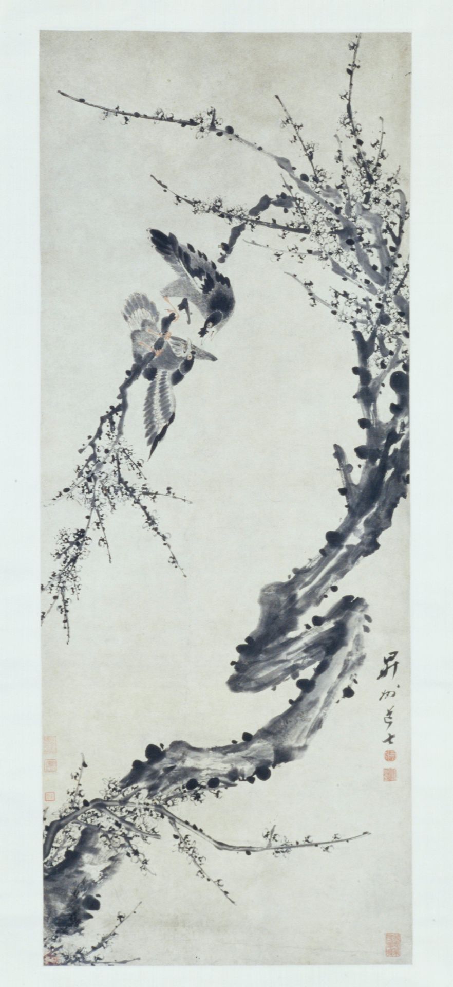 Magpies with Plum Blossom by Zhang Feng