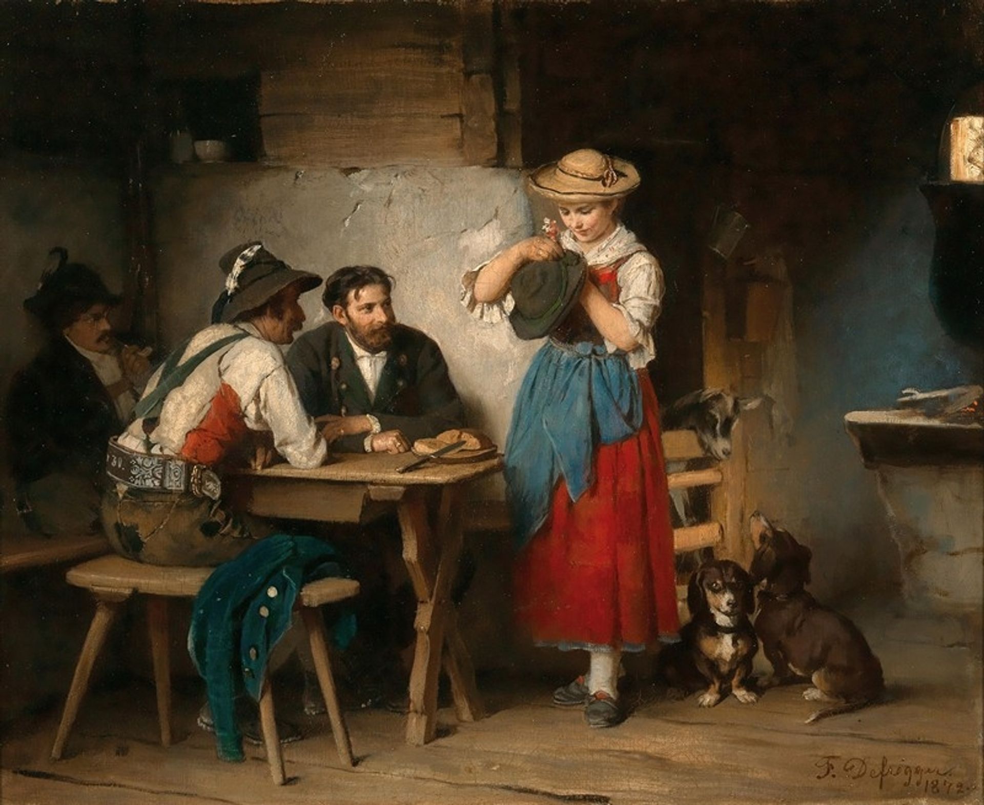 Decorating a Hat by Franz von Defregger