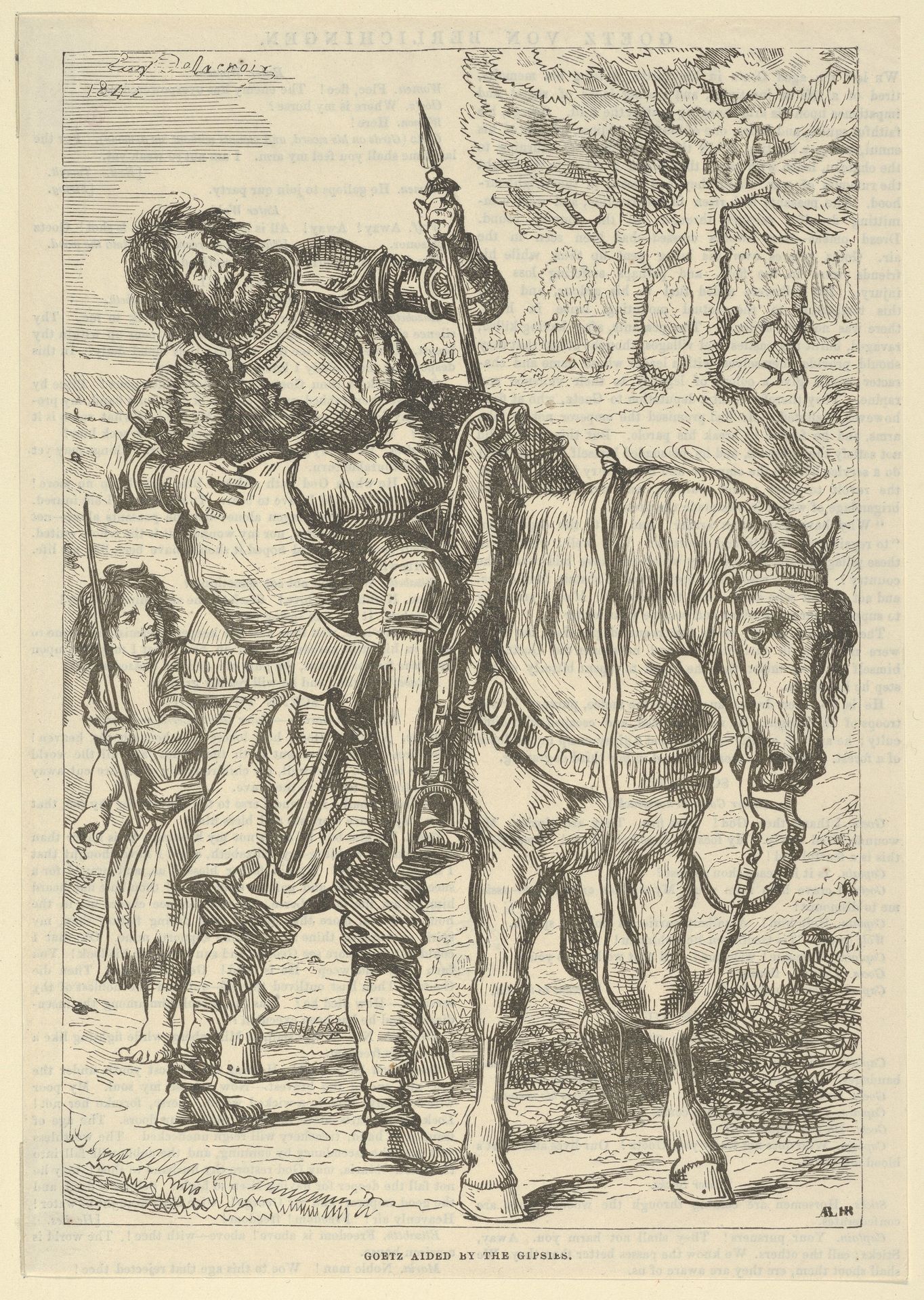 Goetz Aided by the Gypsies by Eugène Delacroix