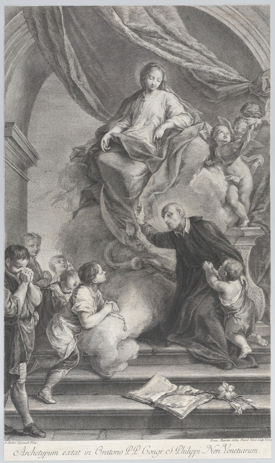 The Virgin appearing to San Filippo Neri by Teodoro Viero