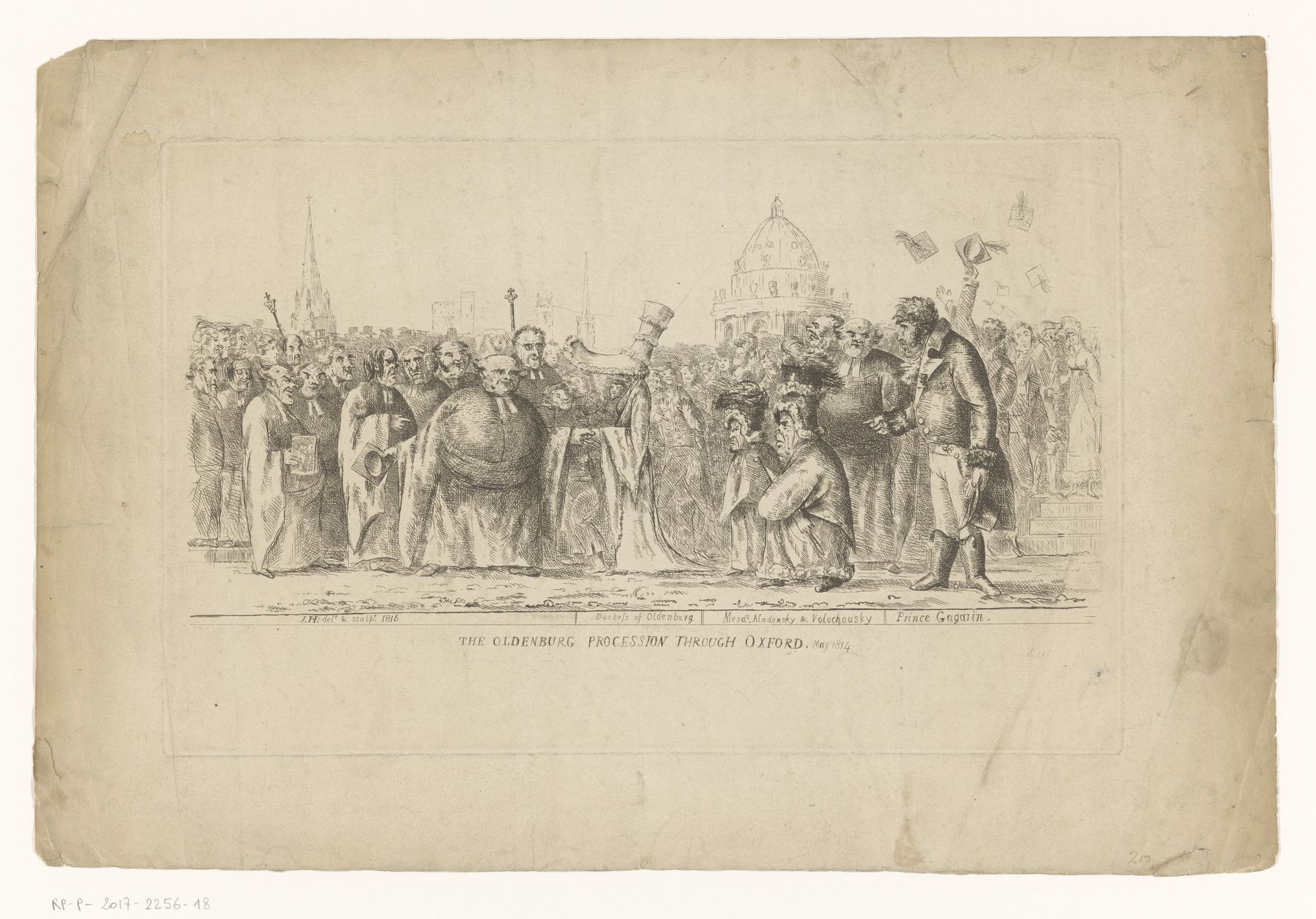 Catharina Paulowna van Rusland in Oxford, 1814 by John Hughes