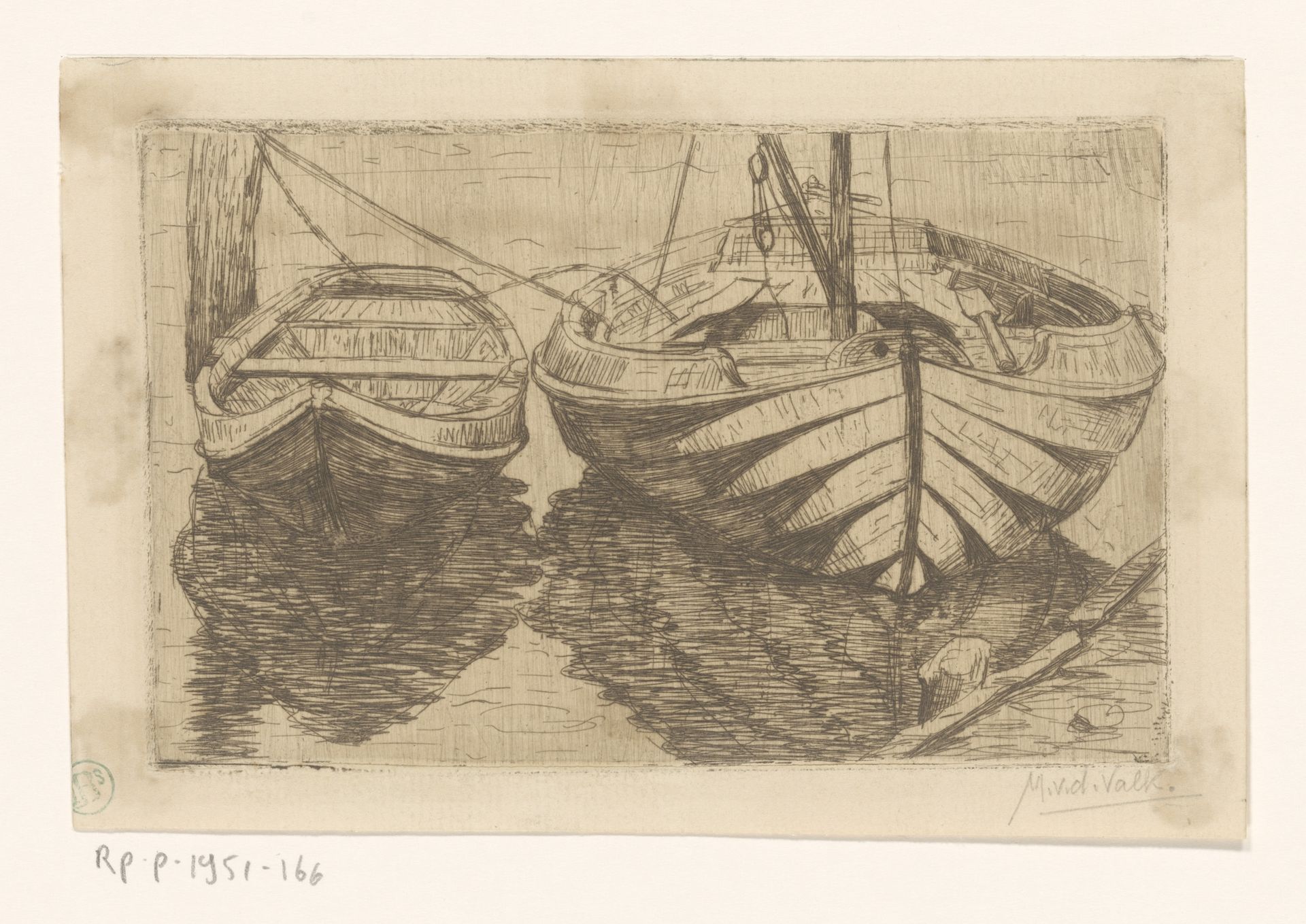 Roeiboot en zeilboot by Maurits van der Valk
