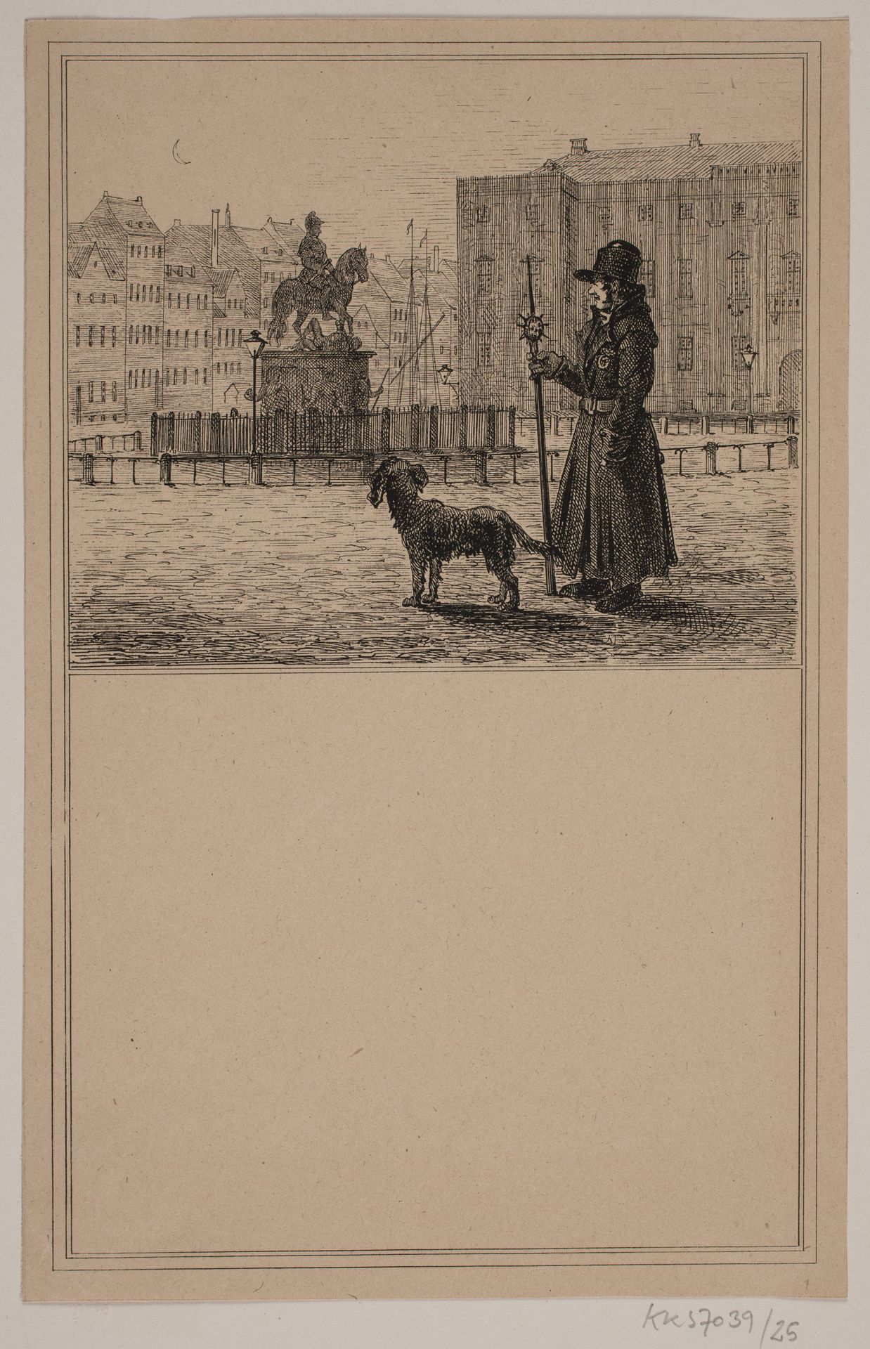 Vægteren. Nr. 24 i Chr. Winther og M. Rørbye, "25 Billeder for små børn" by Adolph Kittendorff