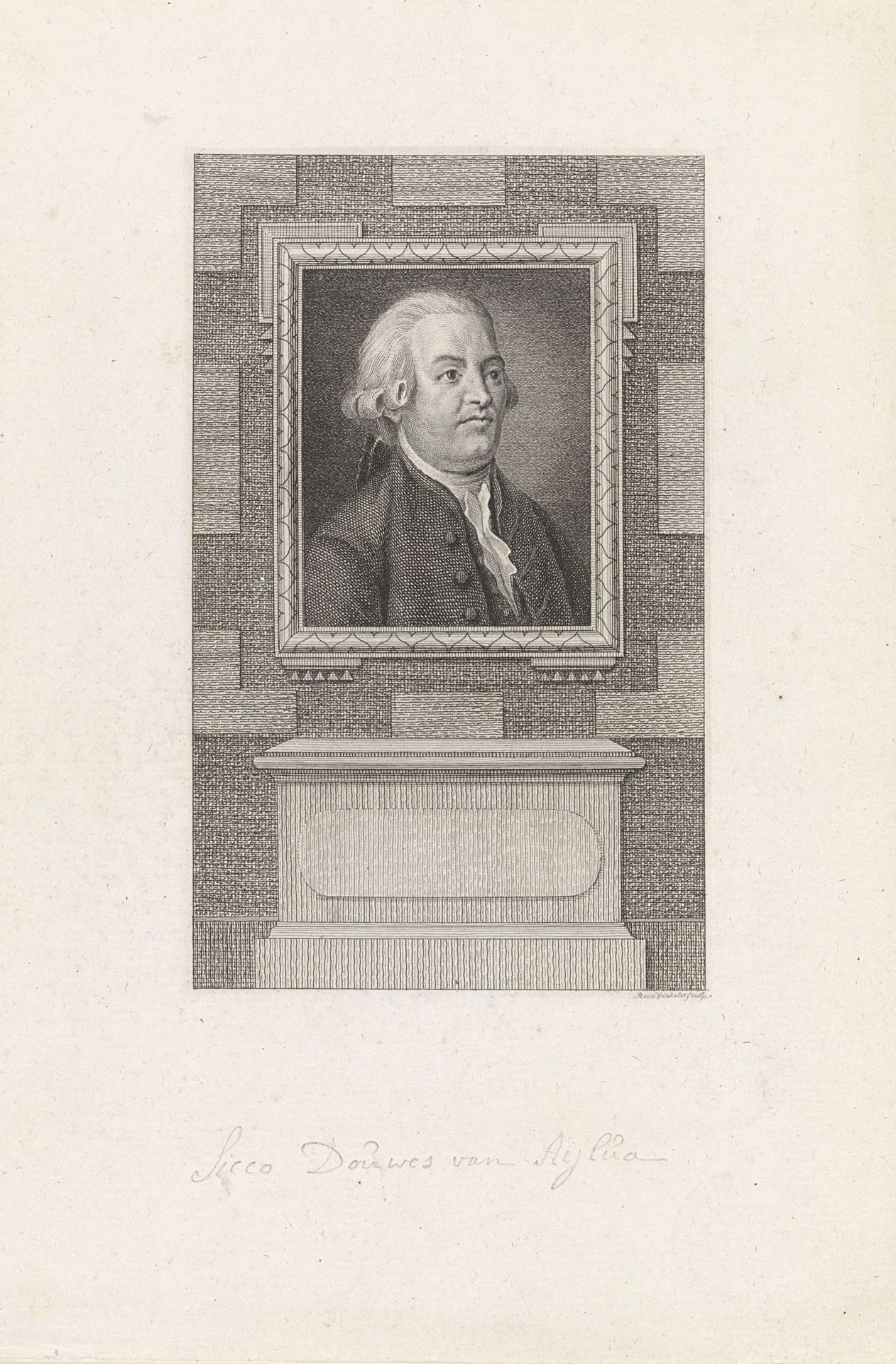 Portret van Sicco Douwes van Aylva by Reinier Vinkeles