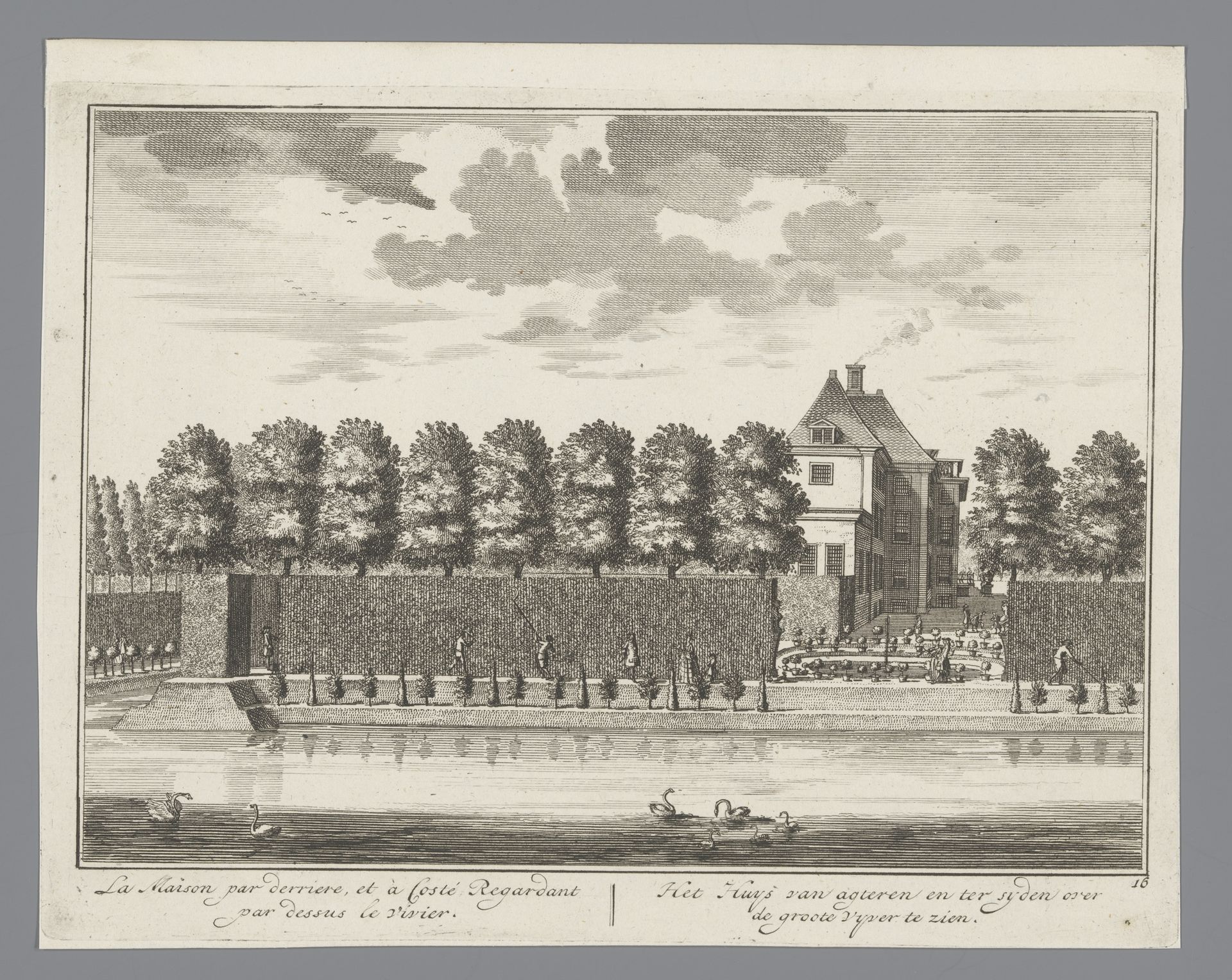 Gezicht op de achterzijde van Slot Zeist by Daniël Stopendaal