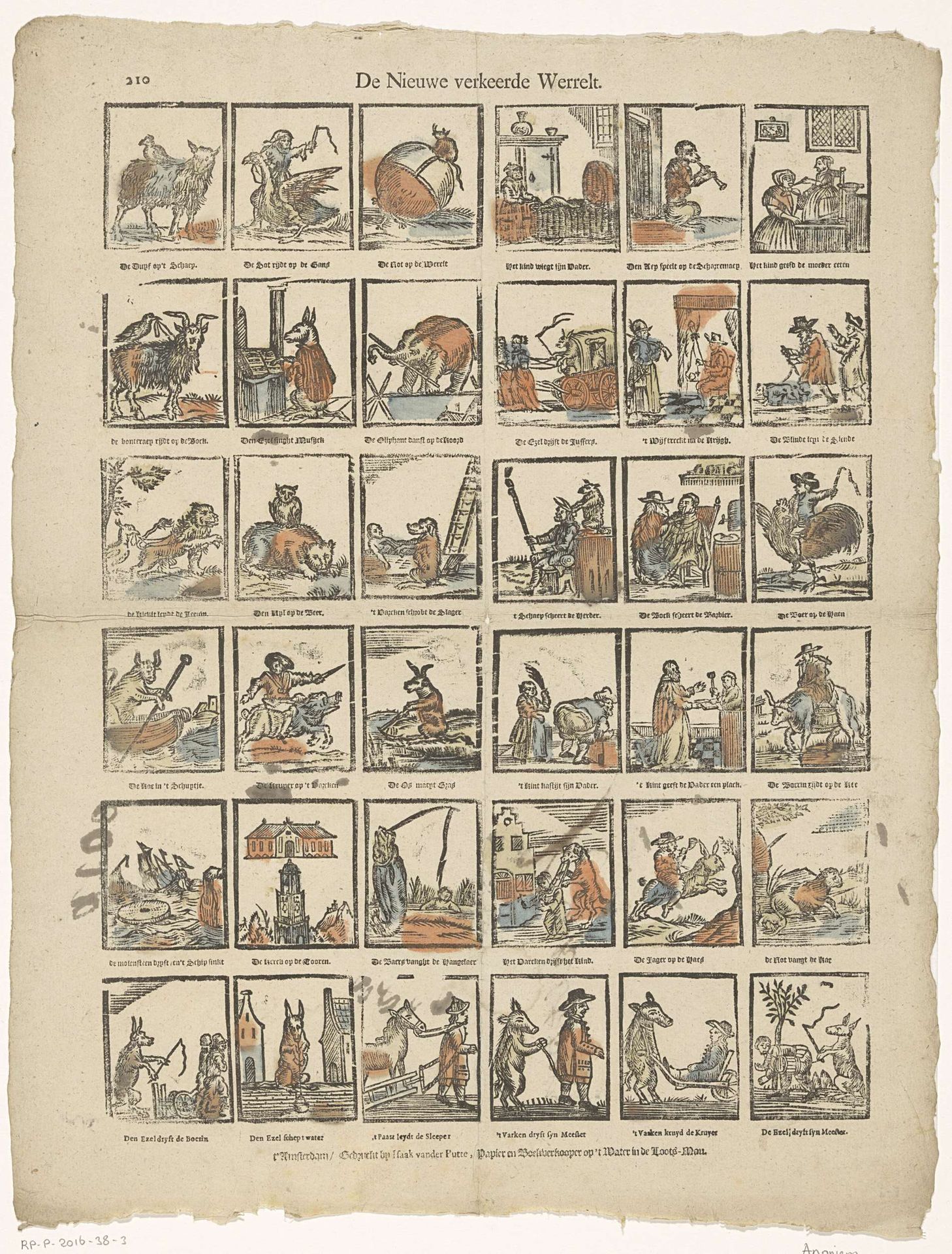 De Nieuwe verkeerde Werrelt by Isaak van der Putte