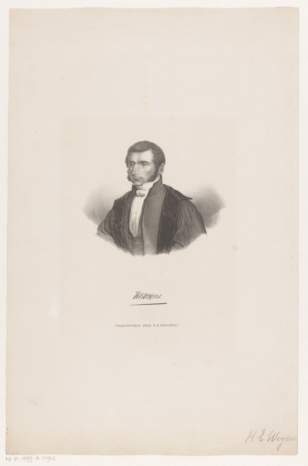 Portret van Hendrik Engelinus Weyers by Leendert (I) Springer