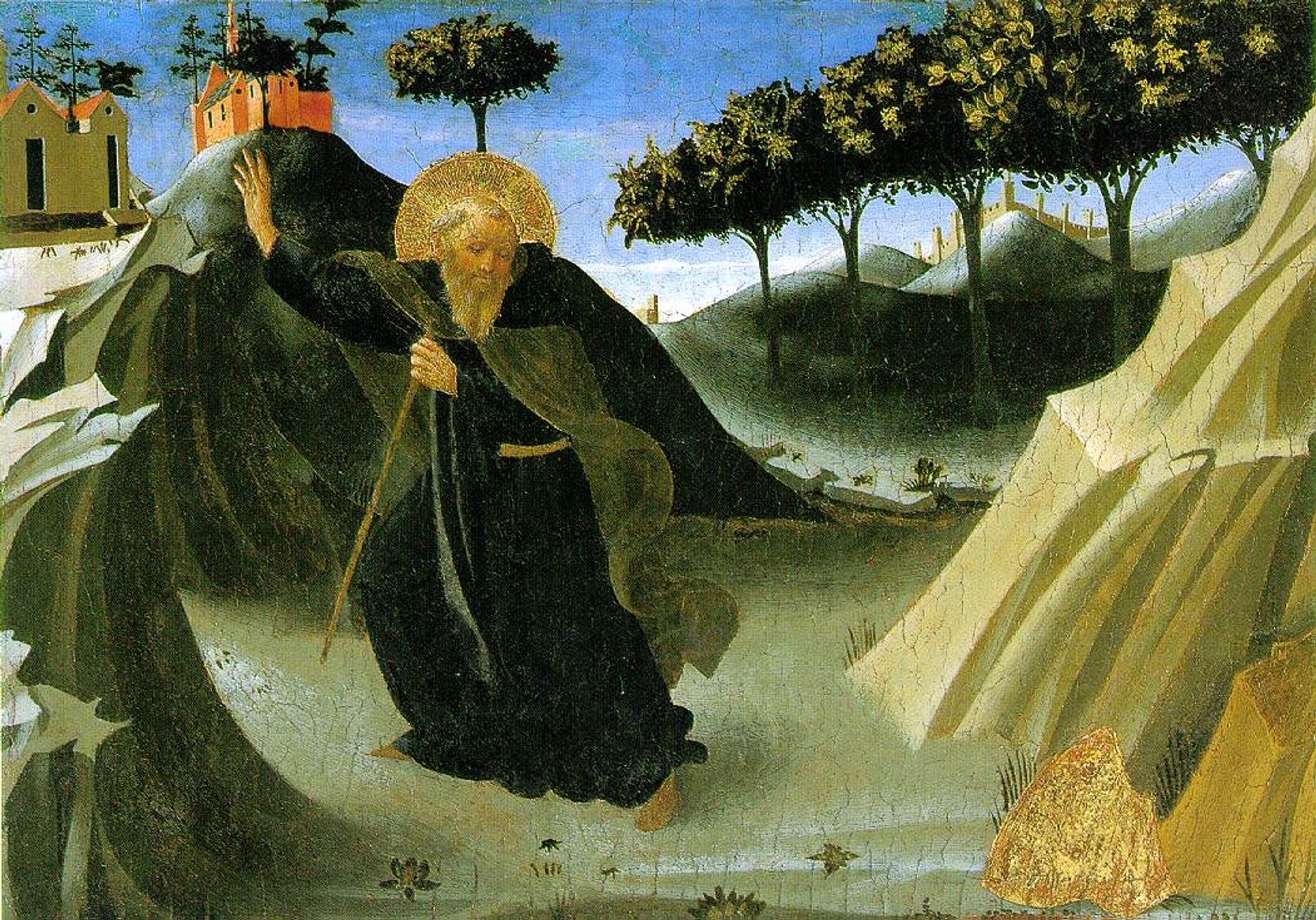 Saint Anthony the Abbot Tempted by a Lump of Gold by Fra Angelico