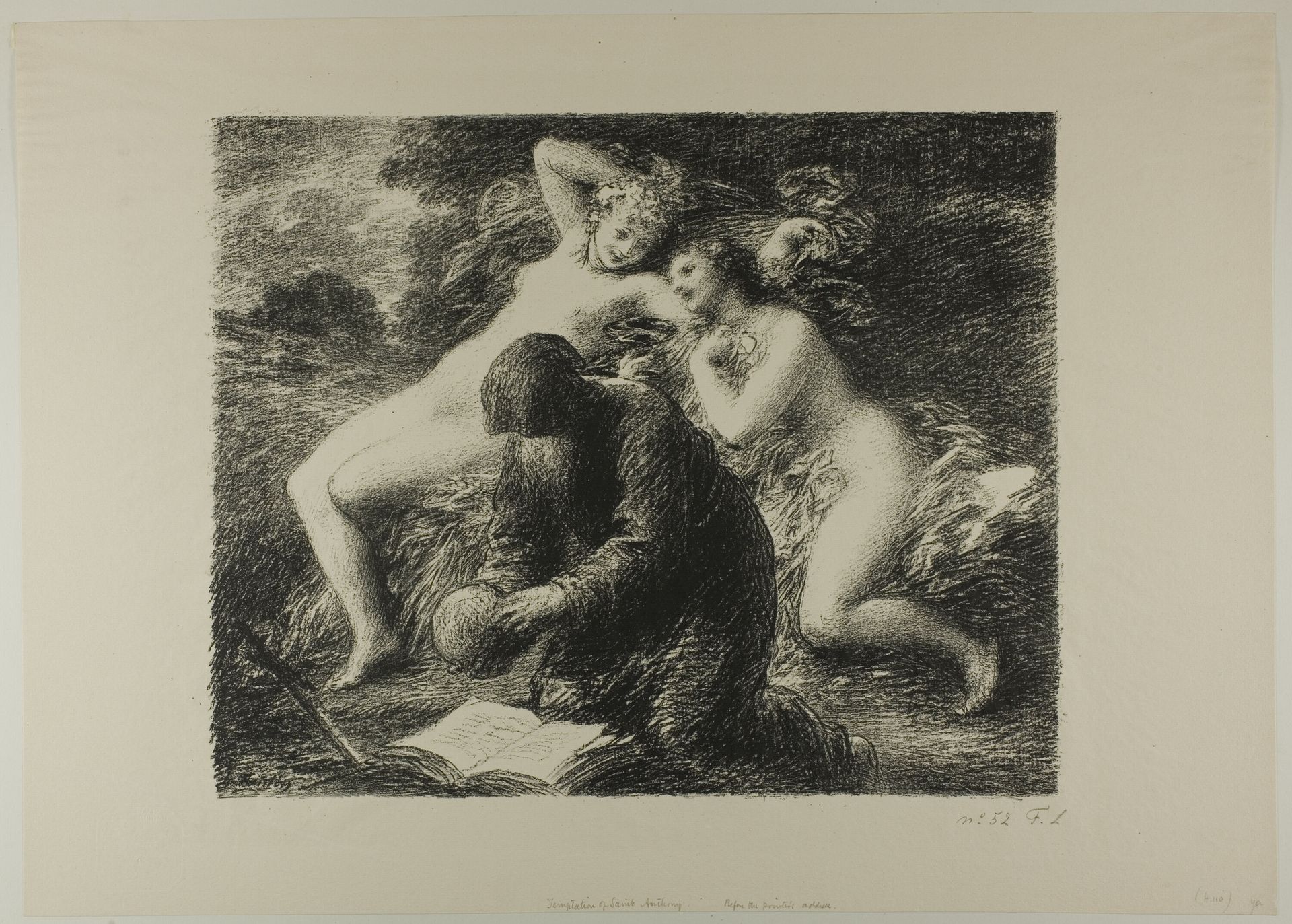 The Temptation of St. Anthony, from the third album of L'Estampe originale by Henri Fantin-Latour