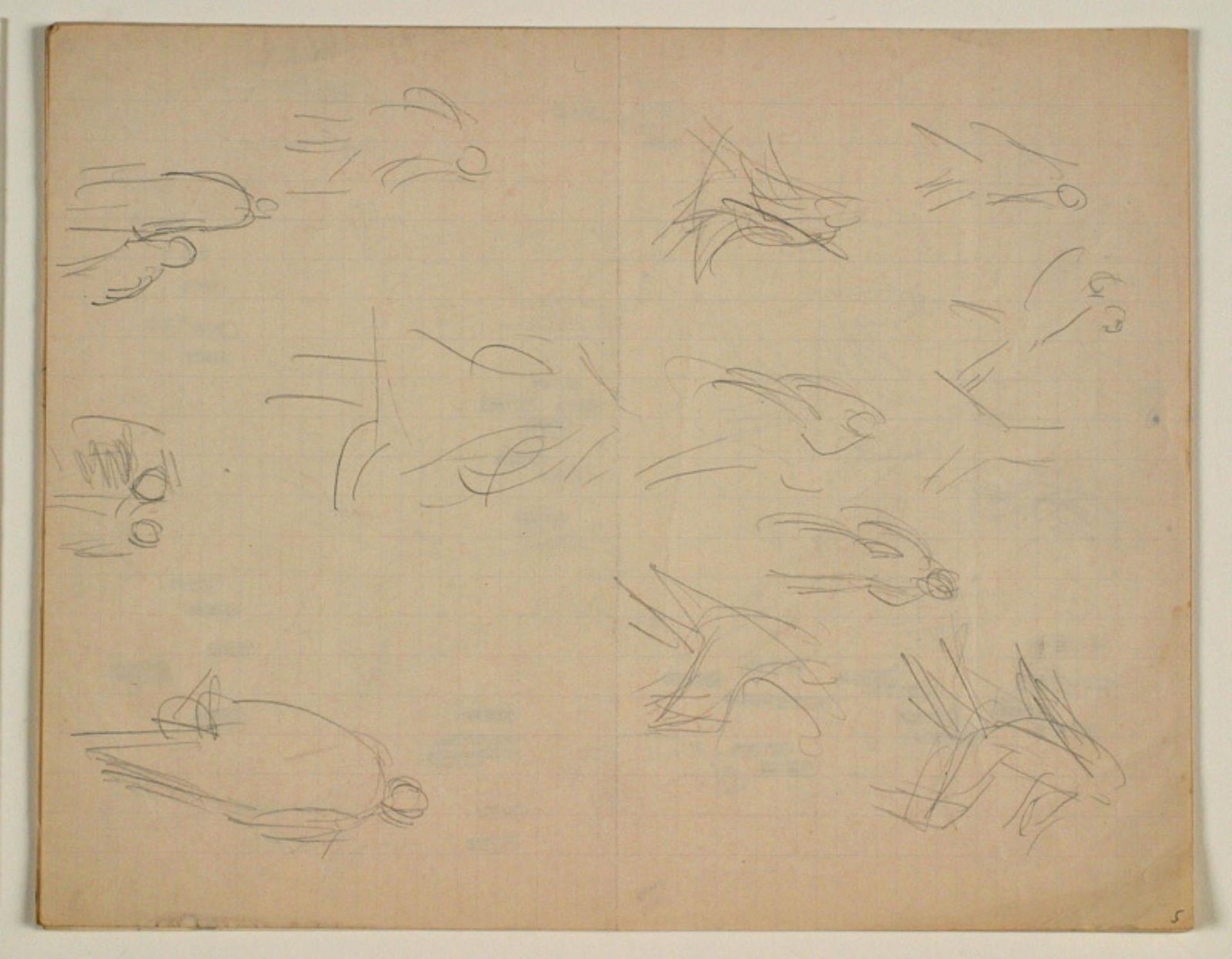 Skitser af figurer i bevægelse by Niels Larsen Stevns