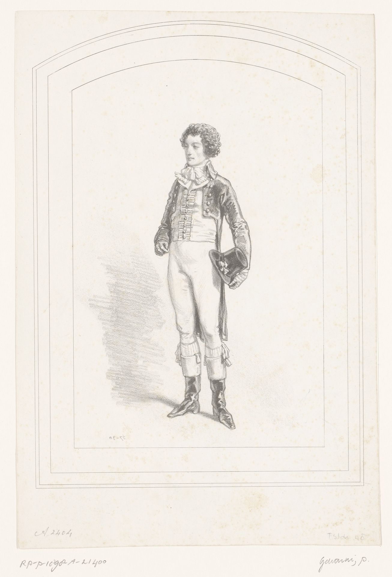 Parijzenaar in achttiende-eeuwse kleding by Paul Gavarni
