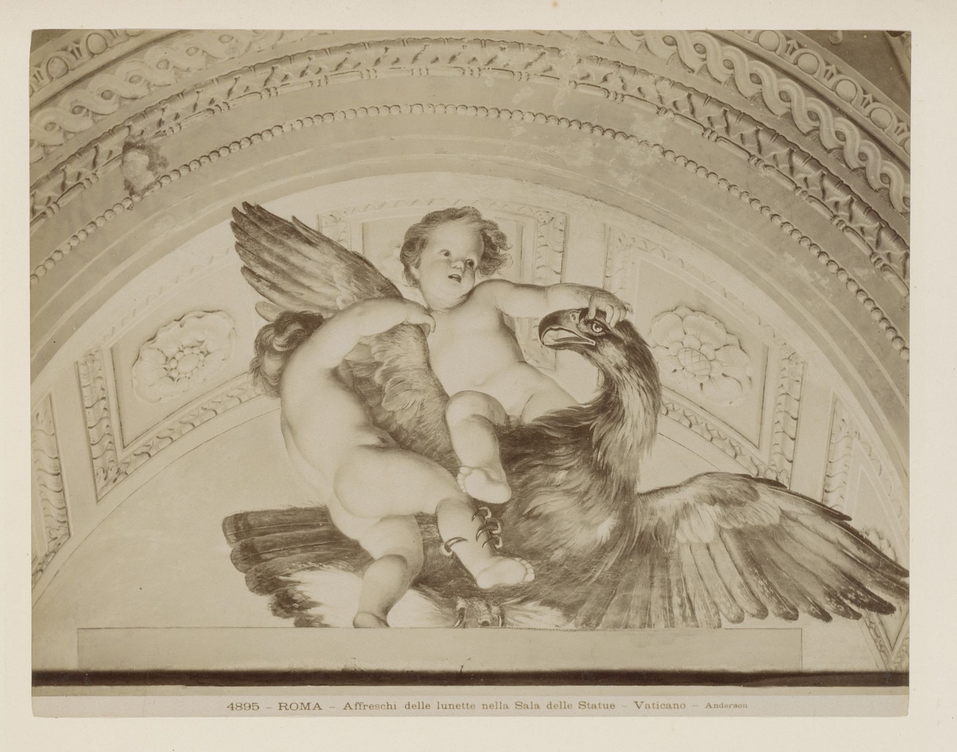 Fotoreproductie van een fresco in de Sala delle Statue, Vaticaan by James Anderson