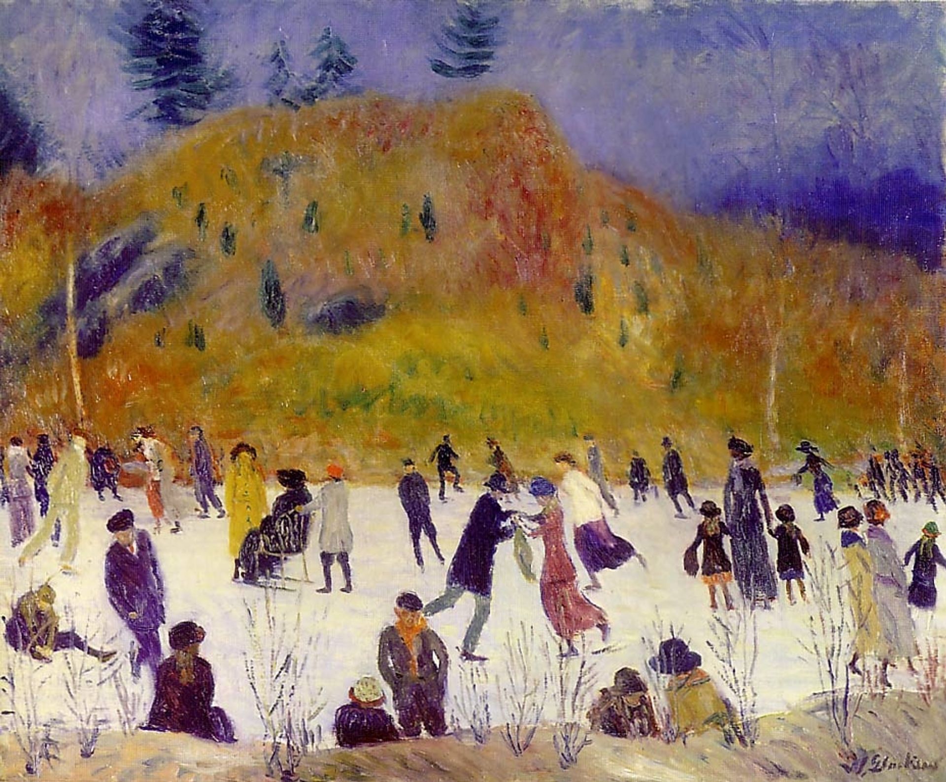 Skating in Central Park by William James Glackens
