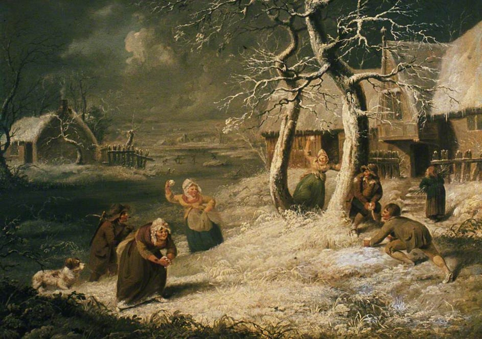 Peasants Snowballing by James Ward