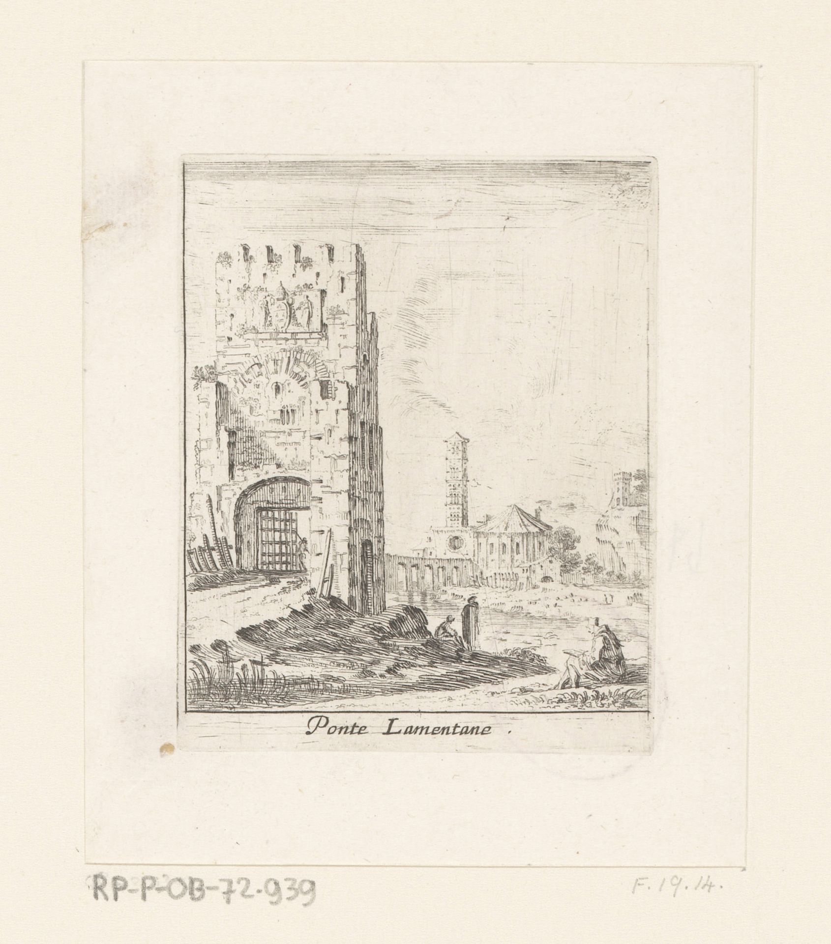 Gezicht op de Ponte Nomentano by Israel Silvestre
