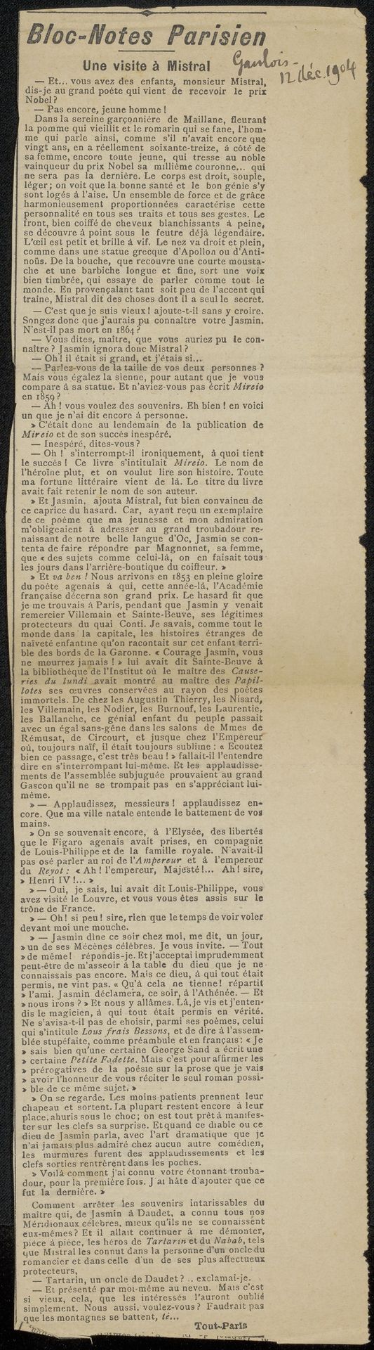 Krantenknipsel uit archief Philip Zilcken by Anonymous