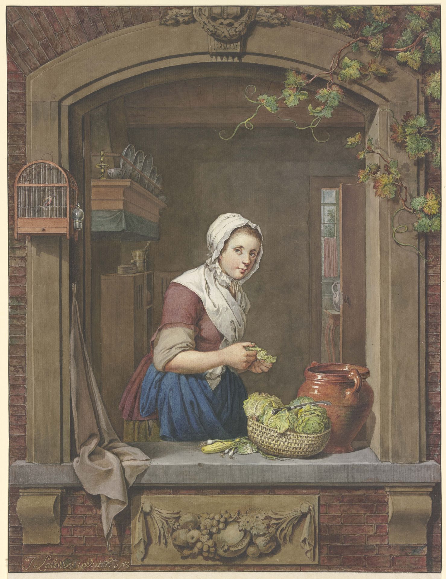 Scullery Maid by Jacobus Johannes Lauwers