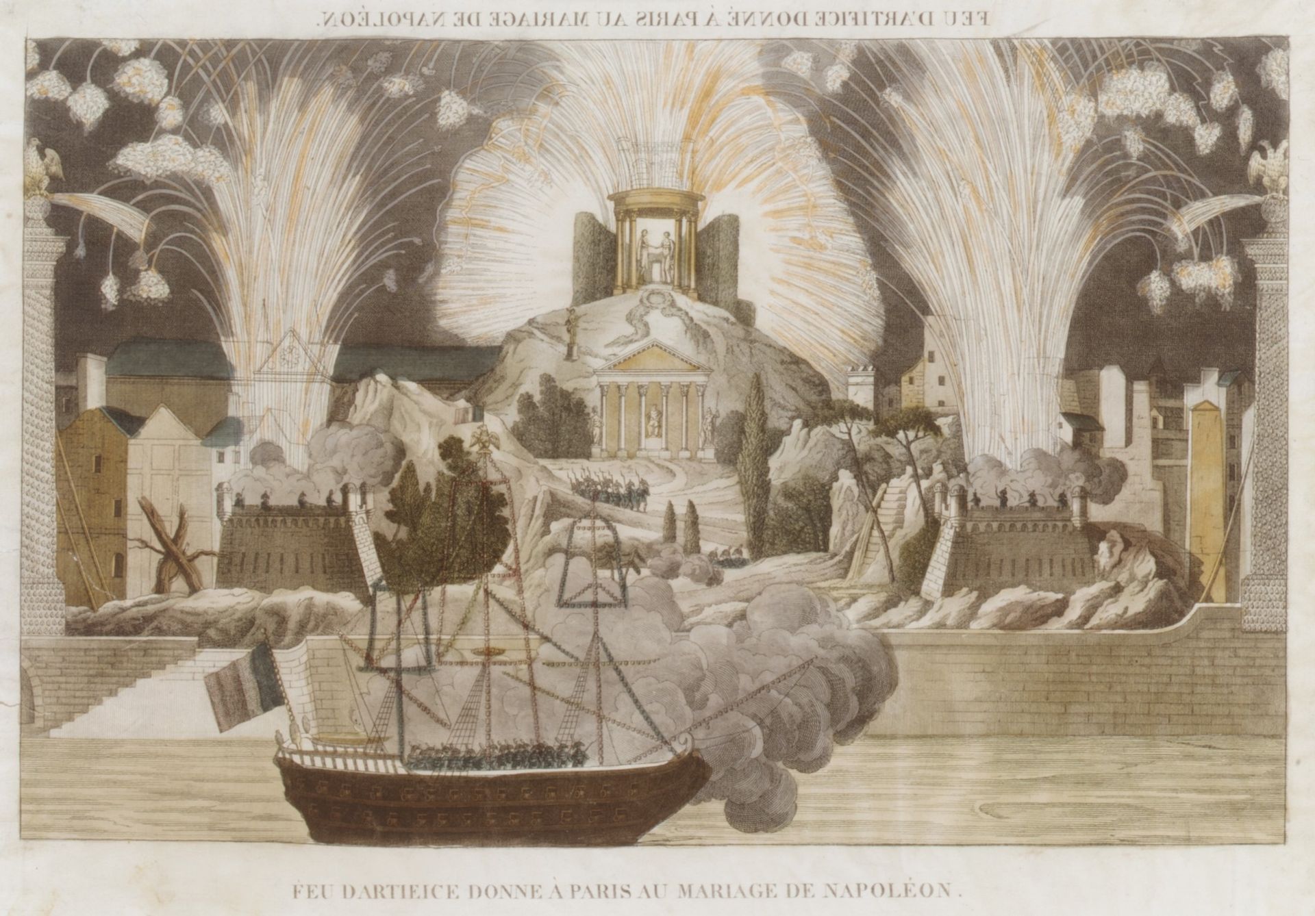 Feu d'Artifice donné à  Paris au Mariage de Napoléon by Anonymous
