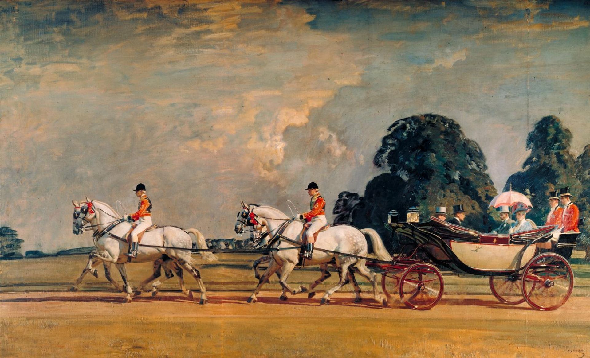 Their Majesties’ Return from Ascot by  Sir Alfred Munnings