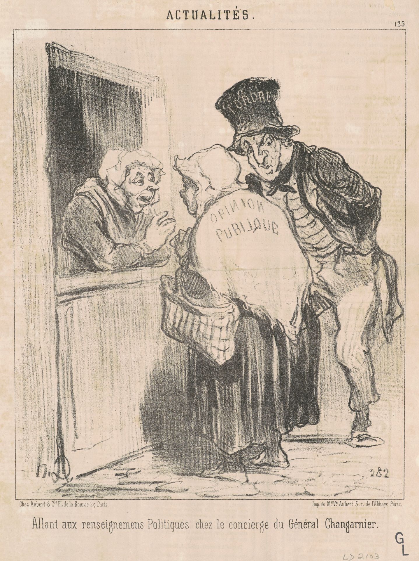 Allant aux renseignements politiques ... by Honoré Daumier