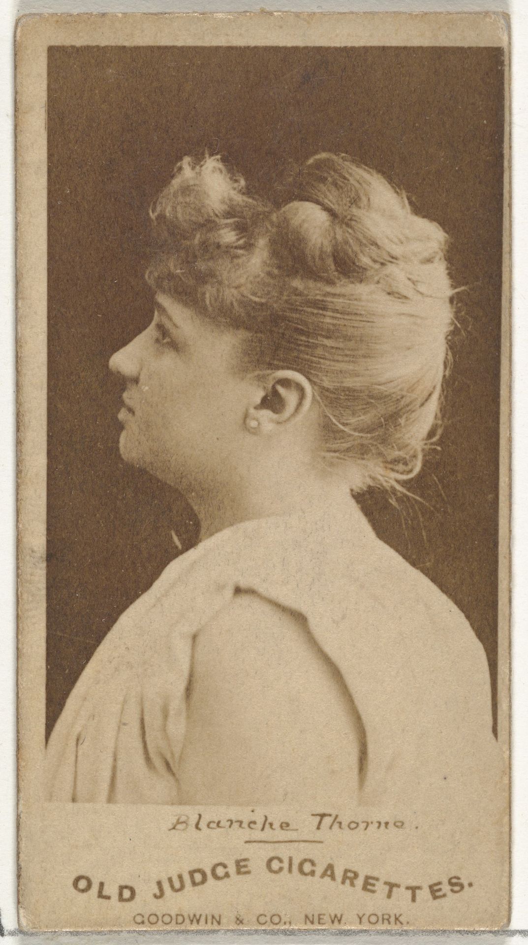 Blanche Thorne, from the Actors and Actresses series (N171) for Old Judge Cigarettes by Goodwin & Company