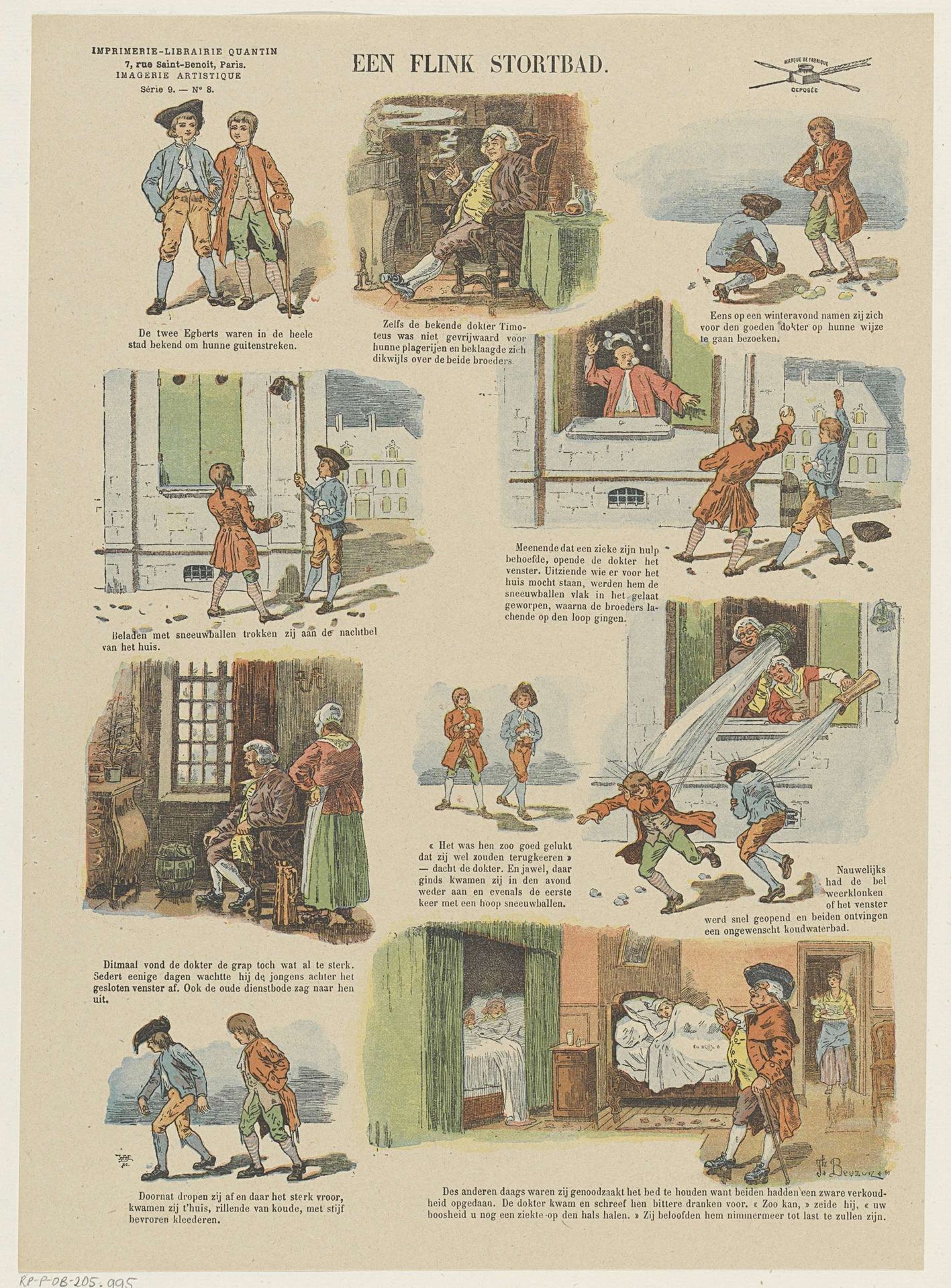 Een flink stortbad by J. Beuzon