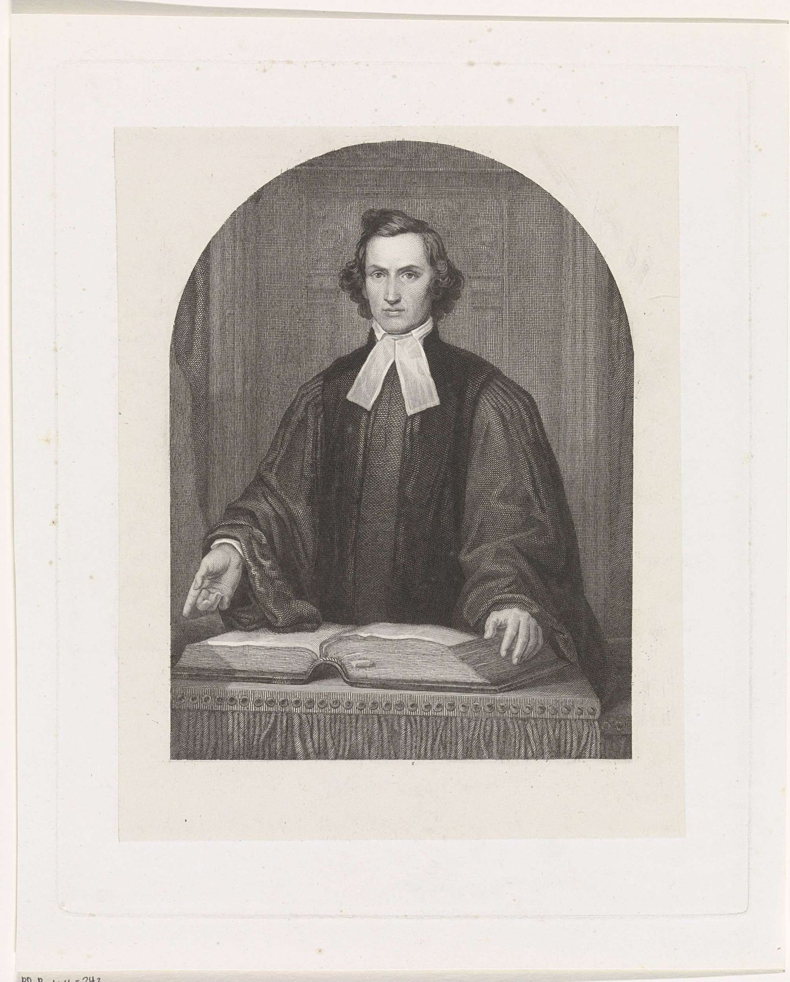 Portret van de predikant Louis Suson Pedro Meijboom by Edouard Taurel