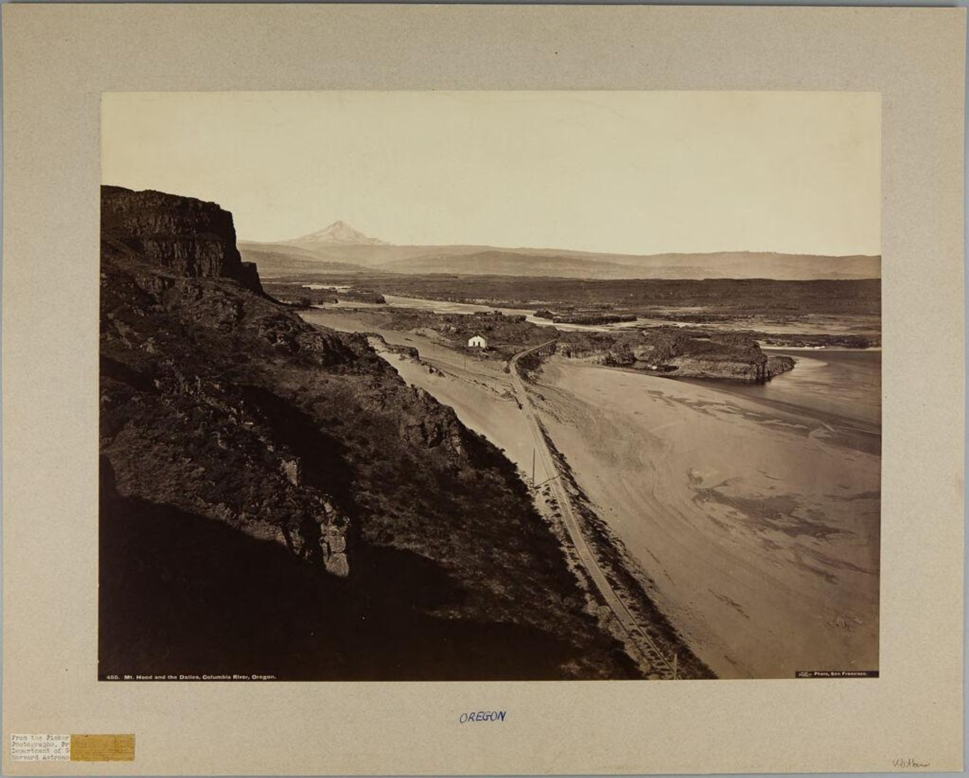 Mt. Hood and the Dalles, Columbia River, Oregon by Carleton Emmons Watkins