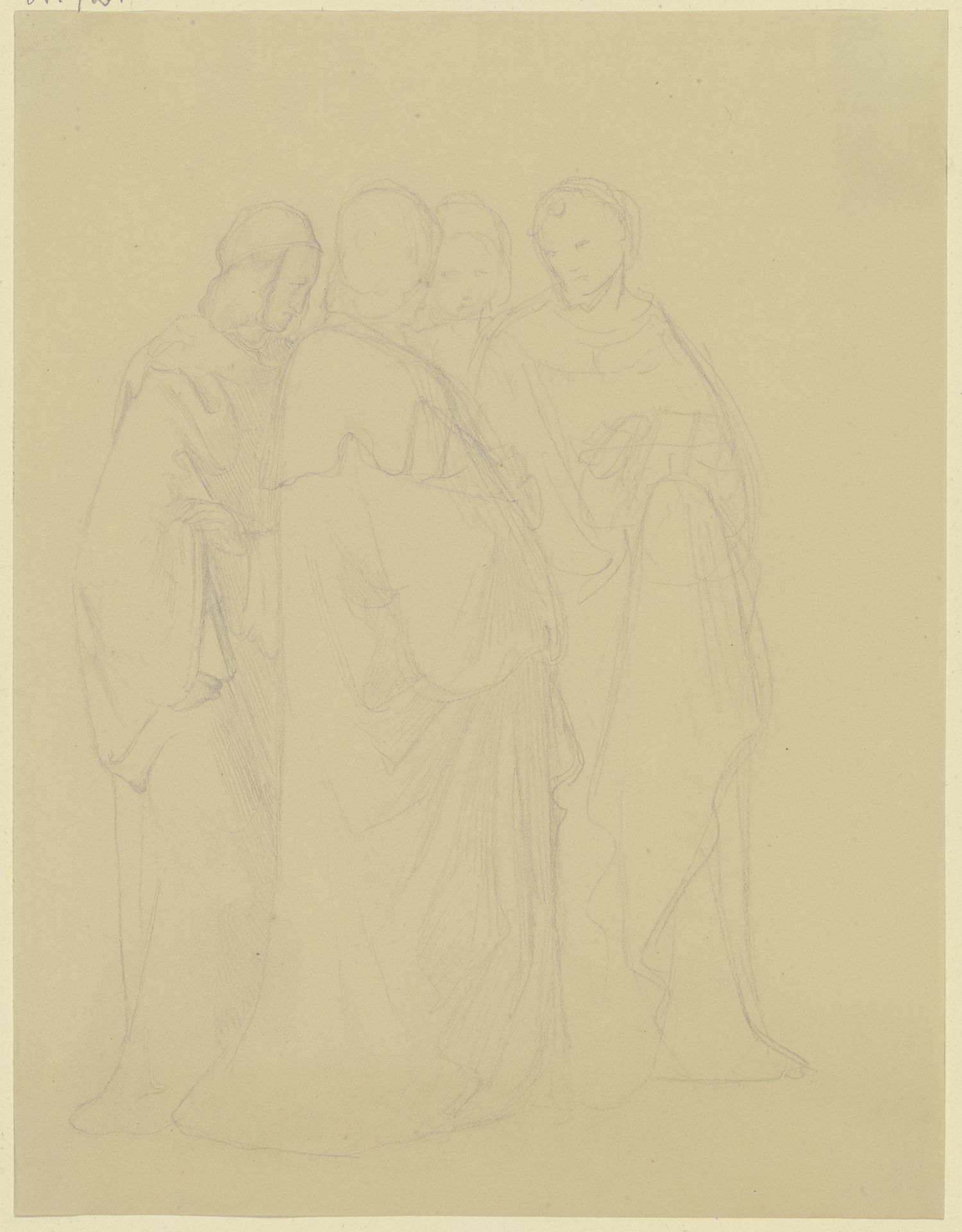 Four clergymen by Philipp Veit