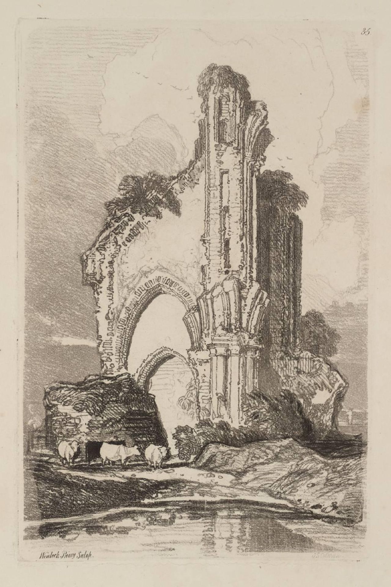 Wenlock Priory, Salop by John Sell Cotman