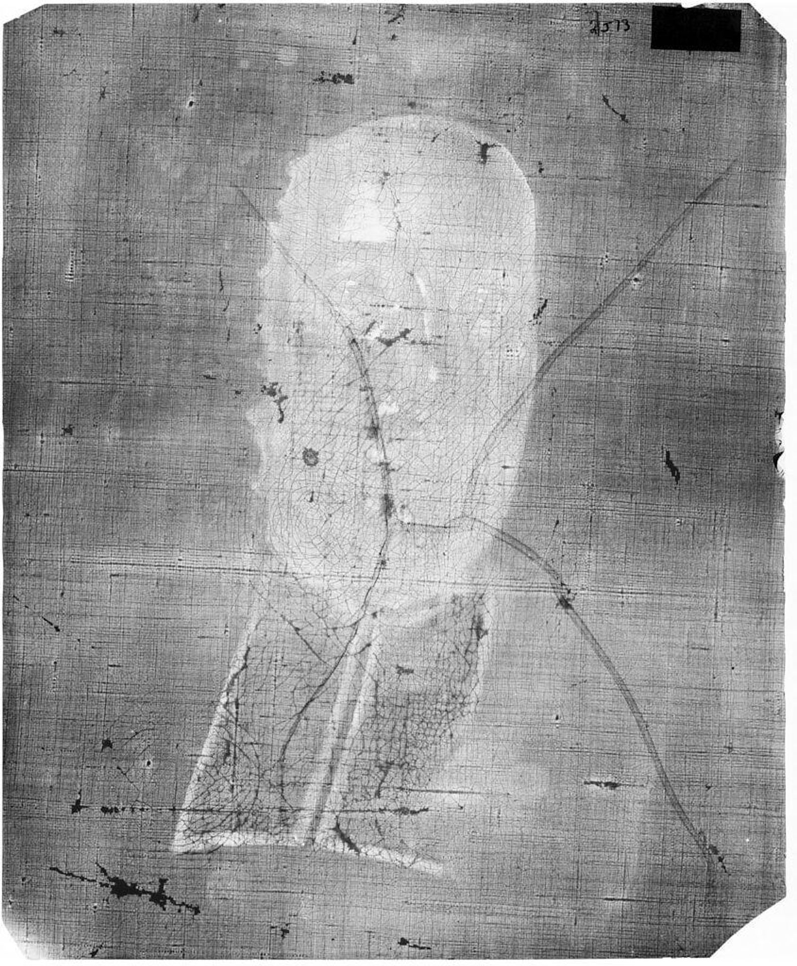X-radiograph(s) of "Cotton Mather (copy)" by Artist of original: Peter Pelham