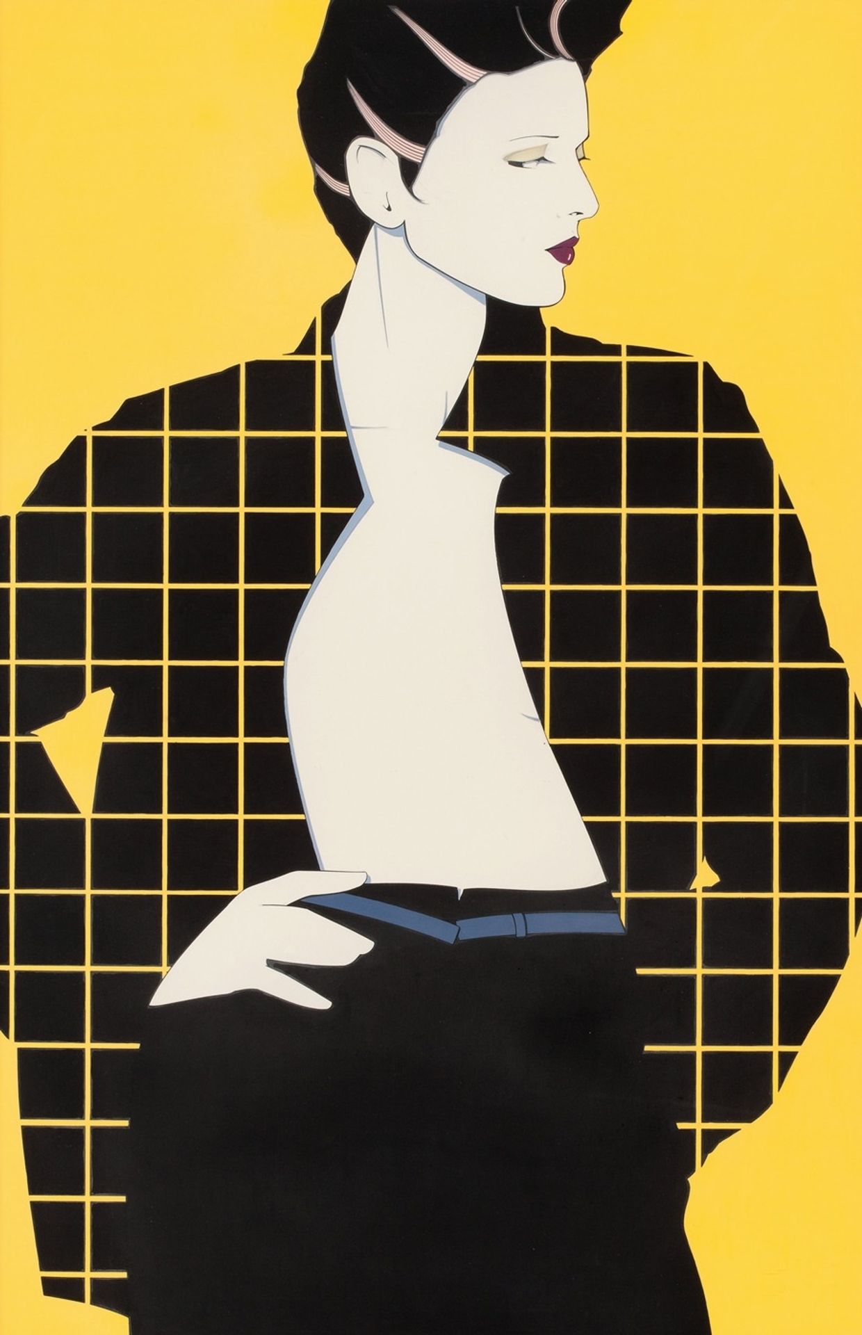 Geometric Plaid by Patrick Nagel