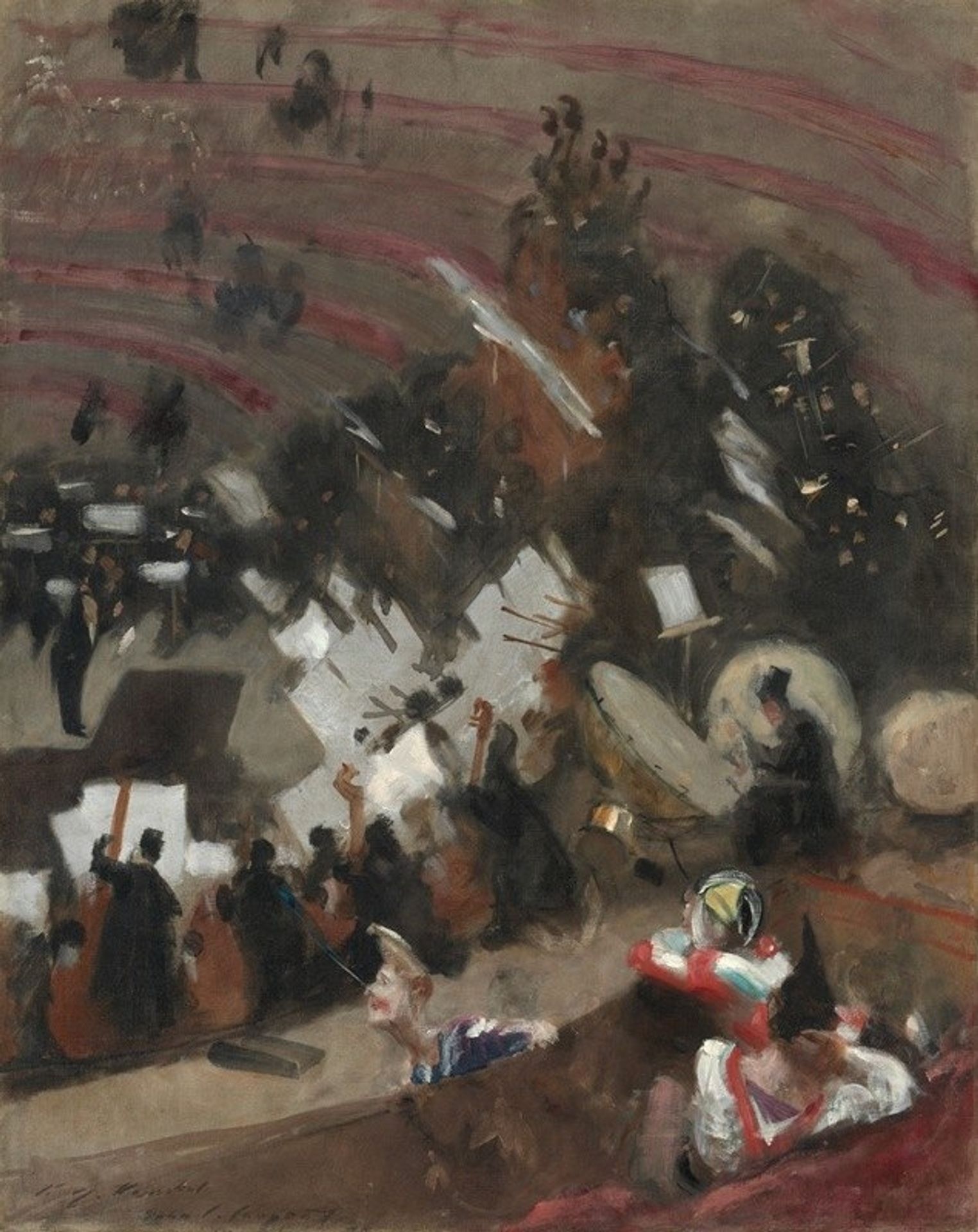 Rehearsal of the Pasdeloup Orchestra at the Cirque d’Hiver by John Singer Sargent