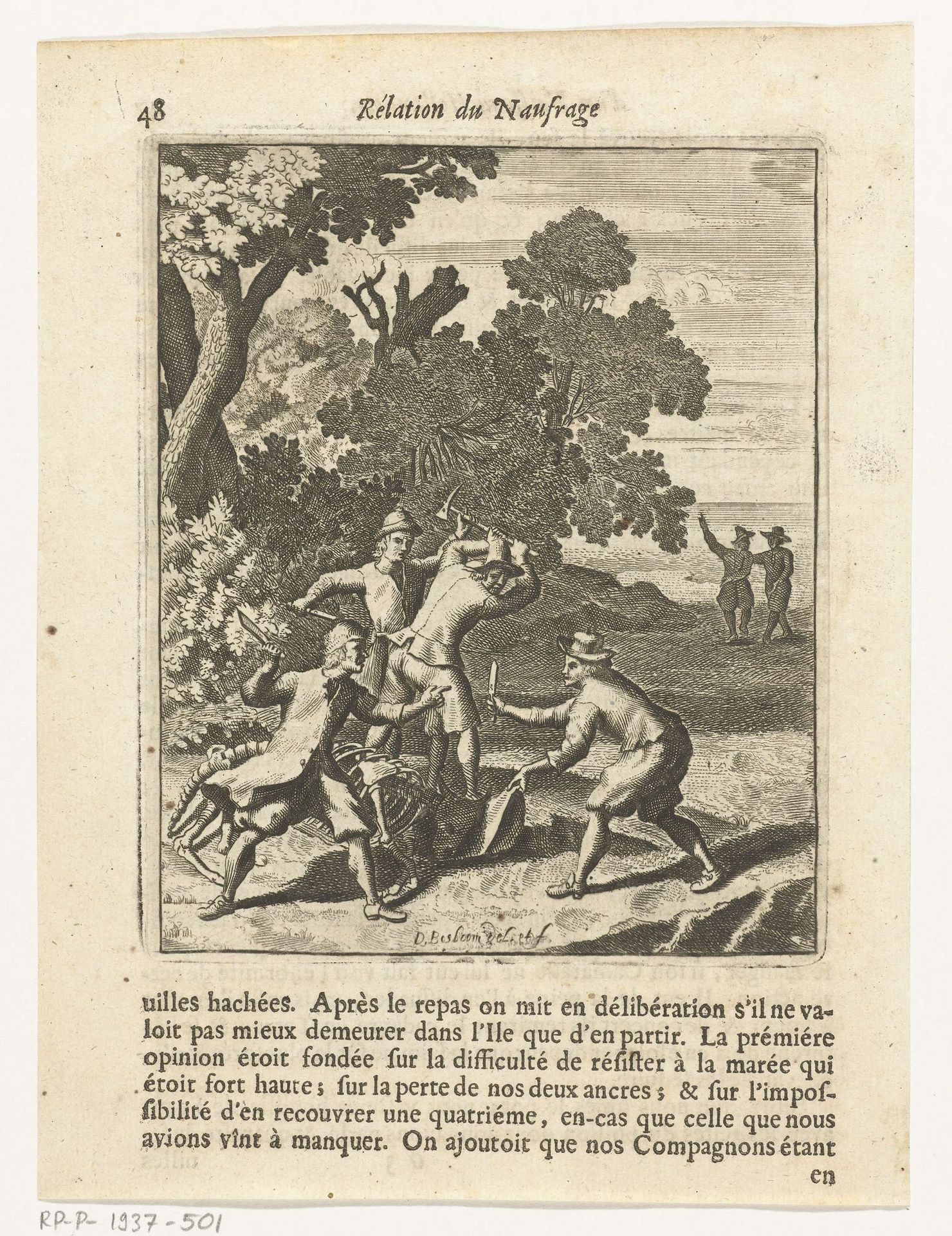 Ruzie om een buffelkadaver by Dirck Bosboom