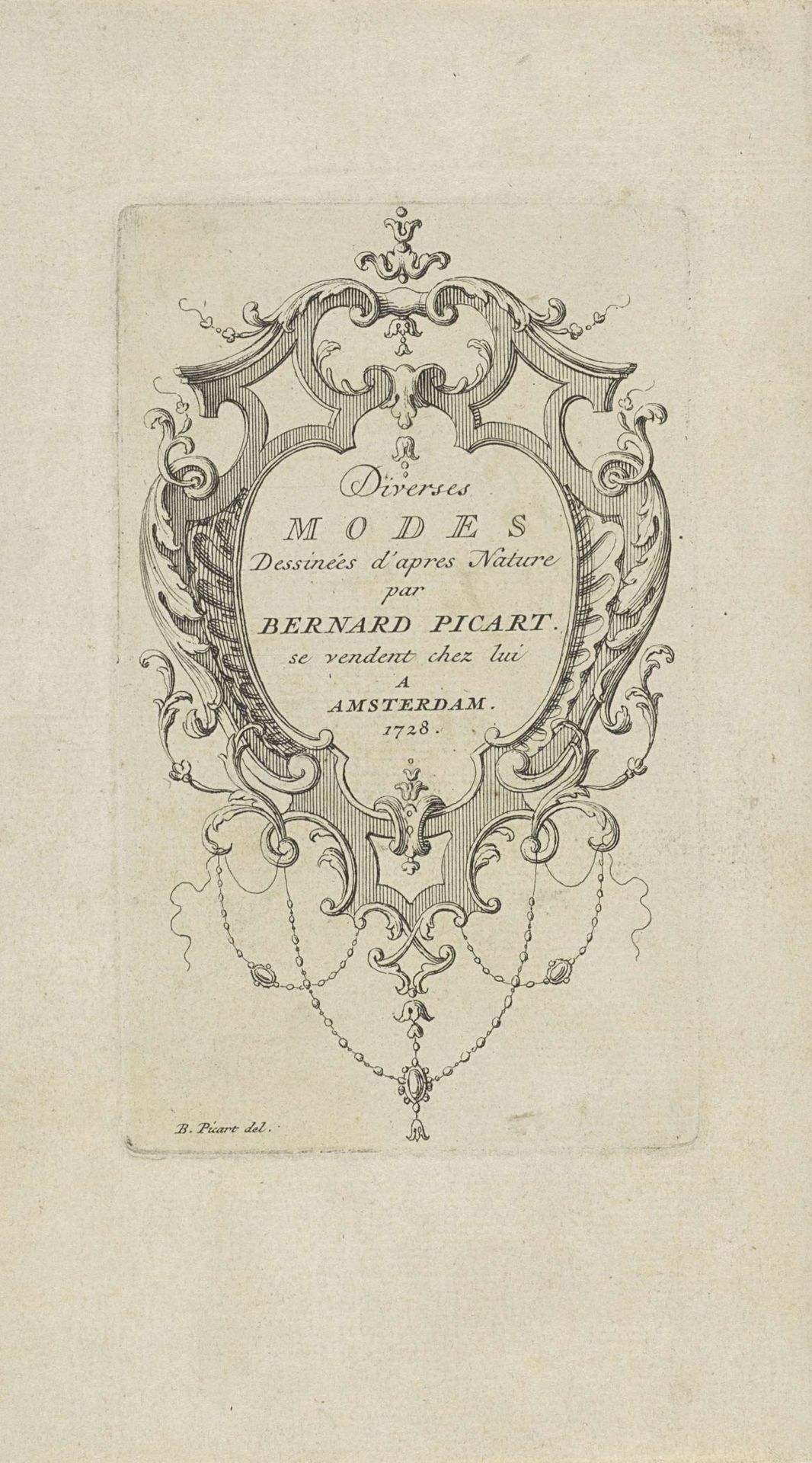 Titelprent voor een serie met figuren in klederdracht by Bernard Picart