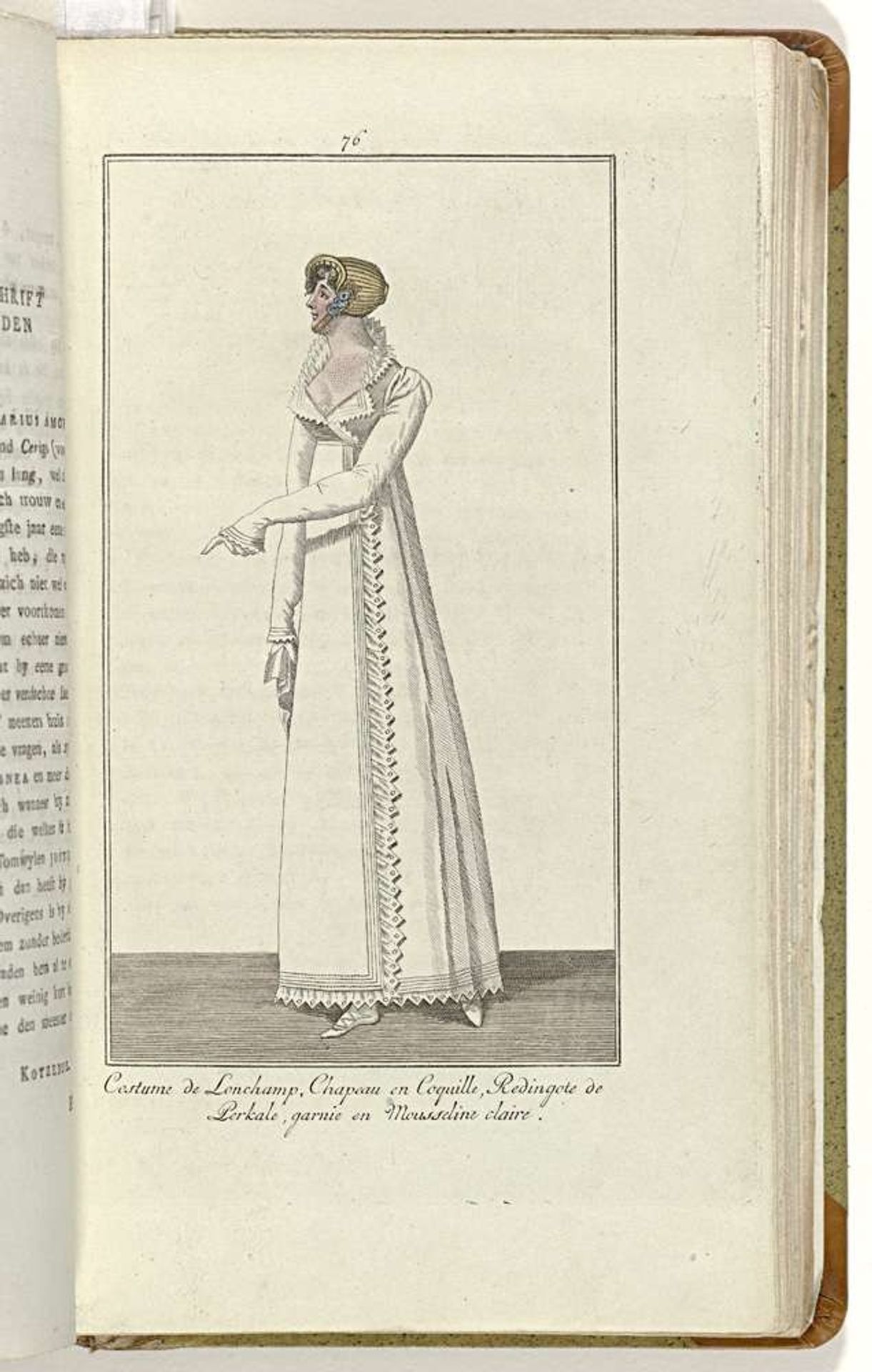 Elegantia, of tijdschrift van mode, luxe en smaak voor dames, Mei 1809, No. 76 : Costume de Lonchamp... by Anonymous