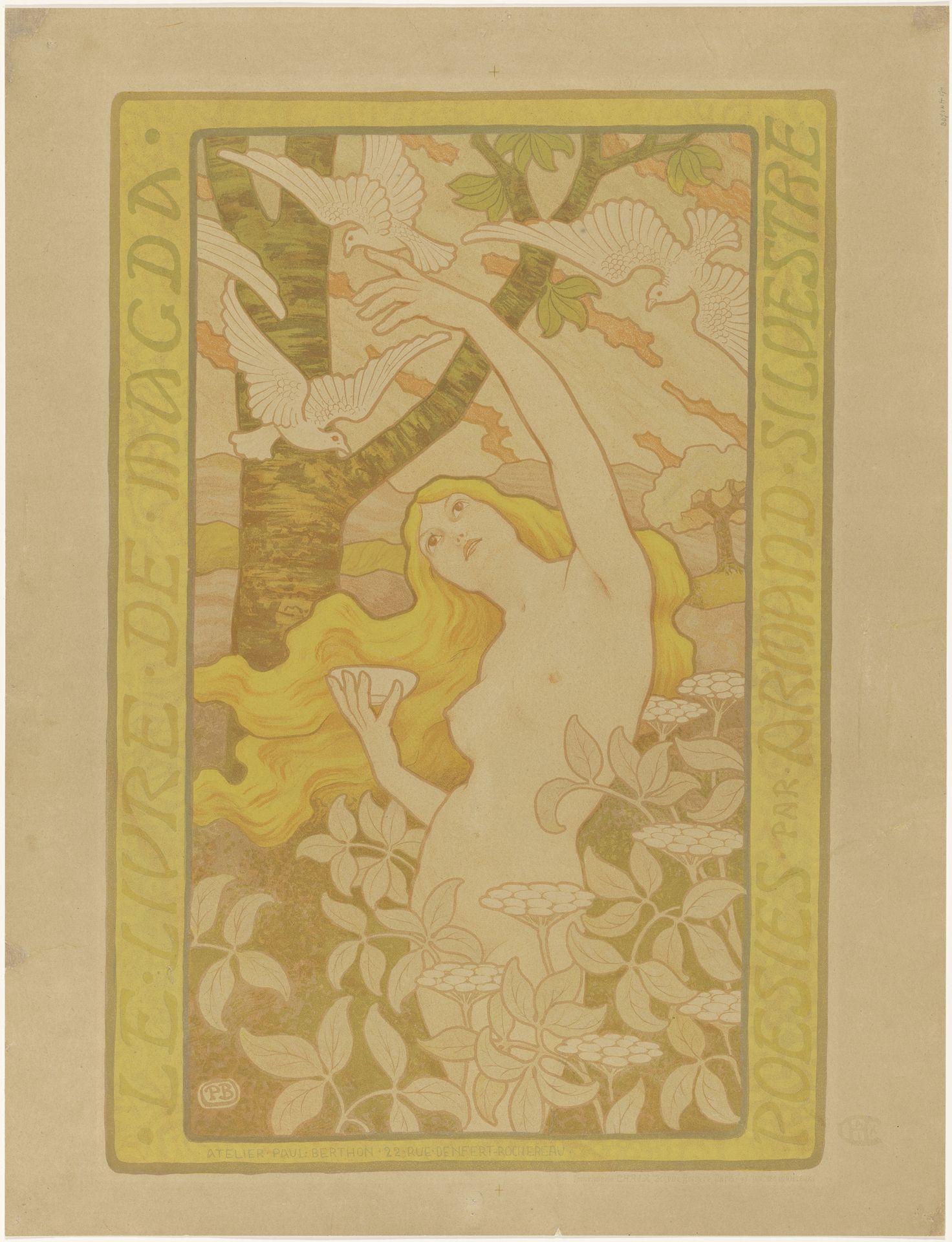 Affiche voor Le livre de Magda door Armand Silvestre by Paul Berthon