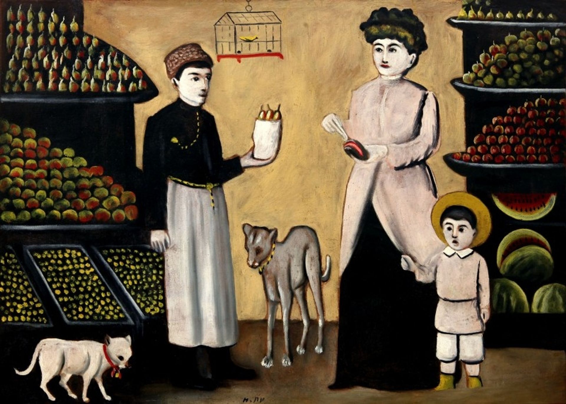 Tatar – fruit seller by Niko Pirosmani