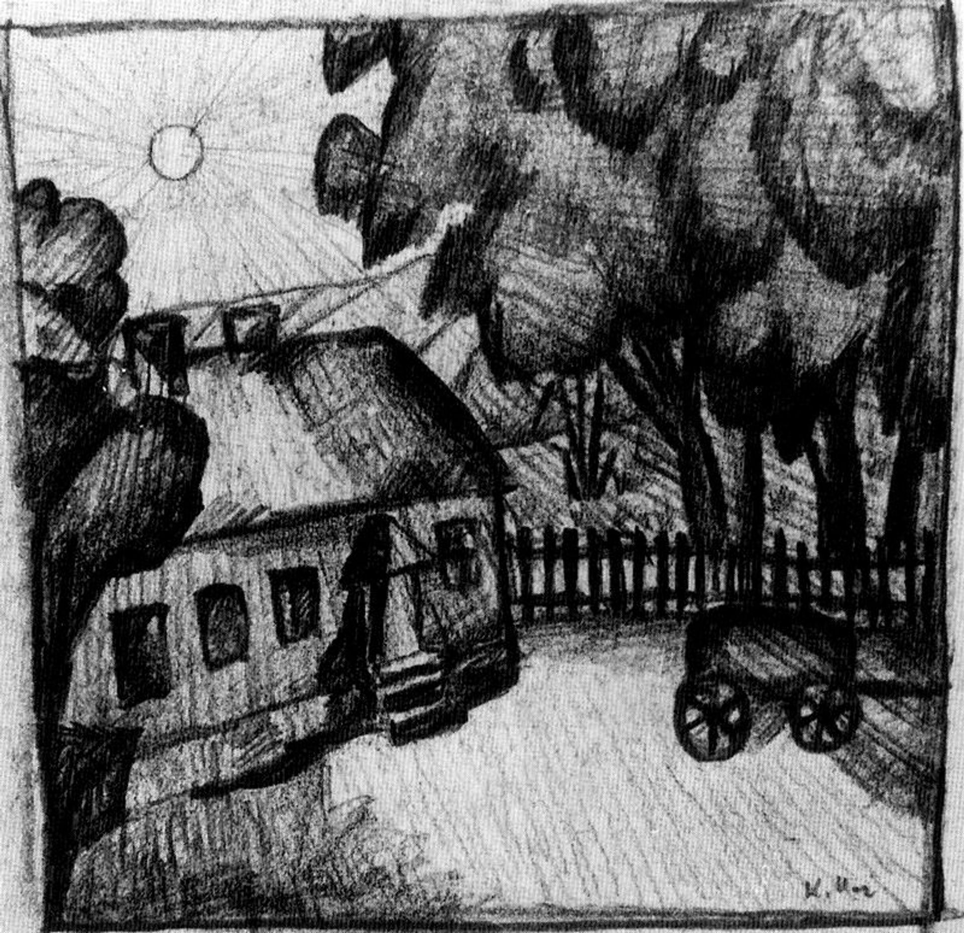 House in the wall by Kazimir Malevich