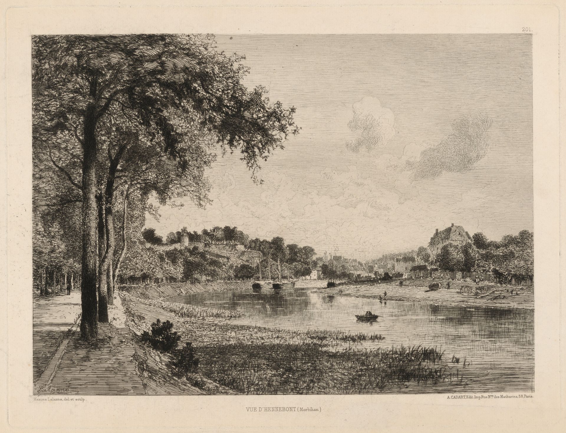 Vue d’Hennebont (Morbihan) by Maxime Lalanne