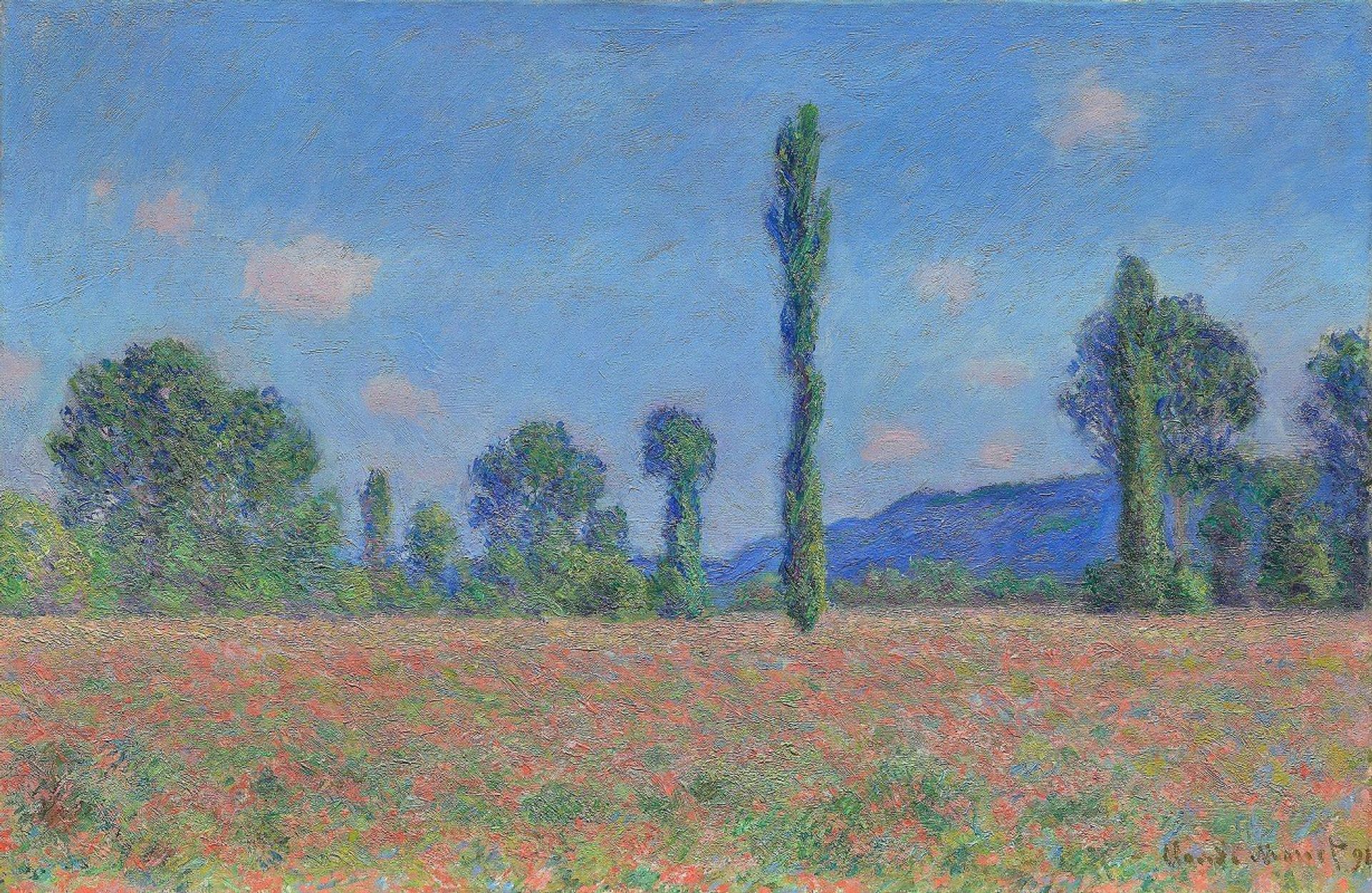 Poppy Field by Claude Monet