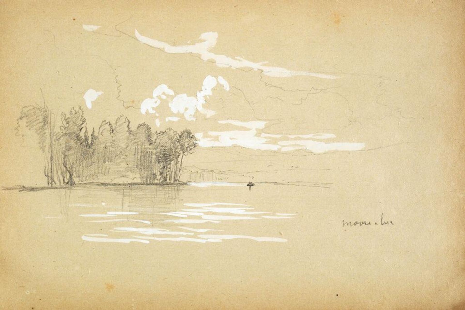 Small Boat on Lake Mooselucmaguntic, Maine by Benjamin Champney