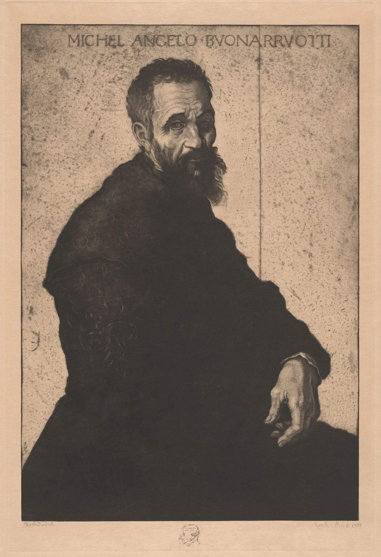 Michelangelo Buonarroti by Emil Orlik