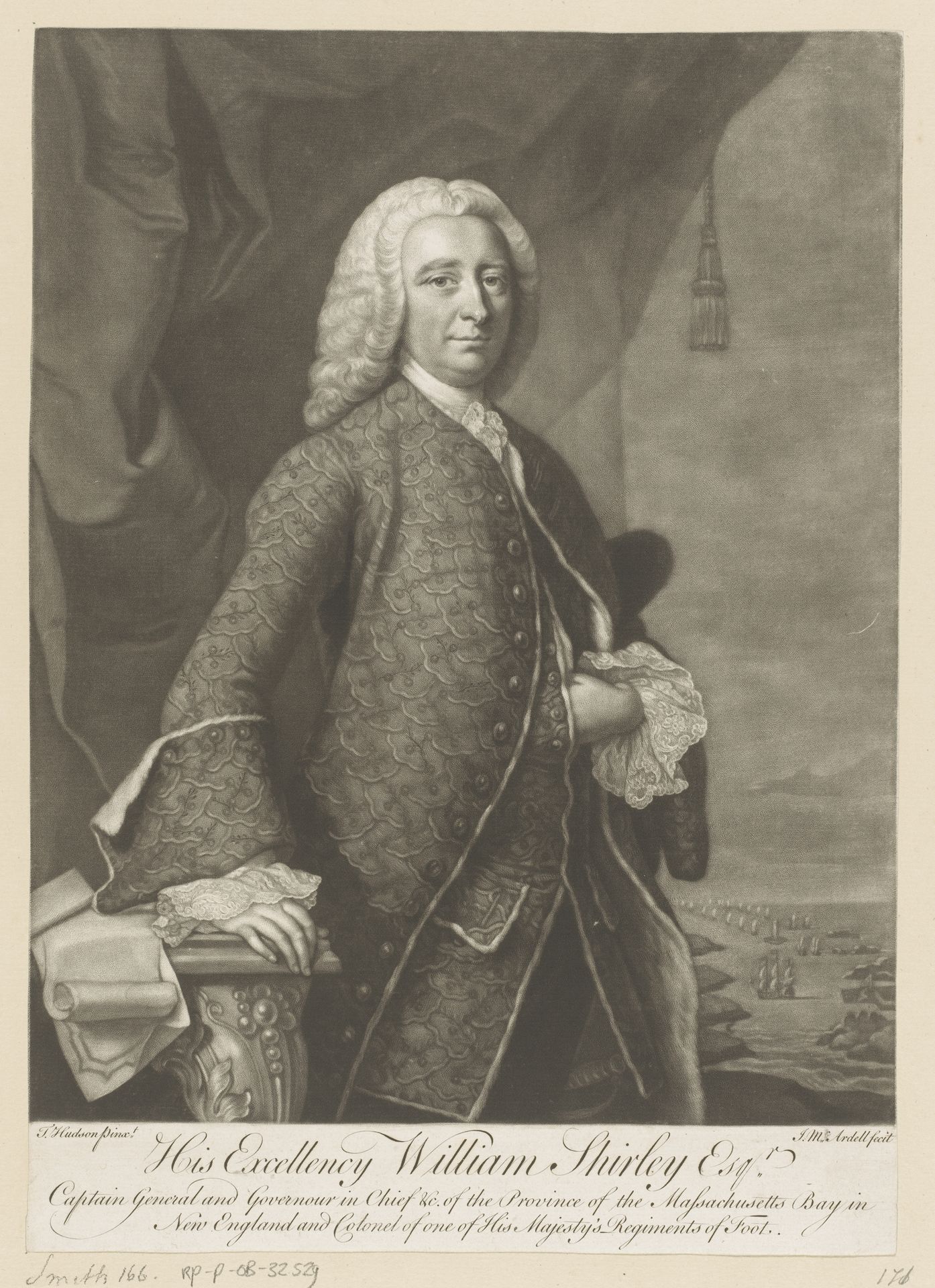 Portret van William Shirley by James McArdell