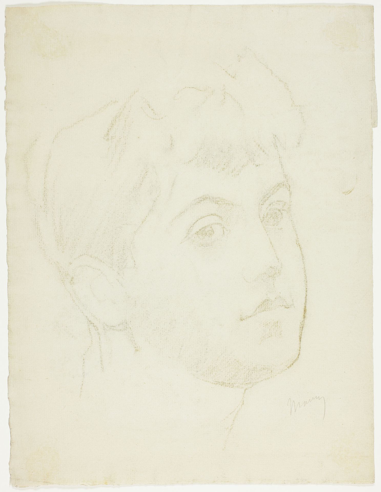 Portrait Head of a Young Woman by Charles Maurin